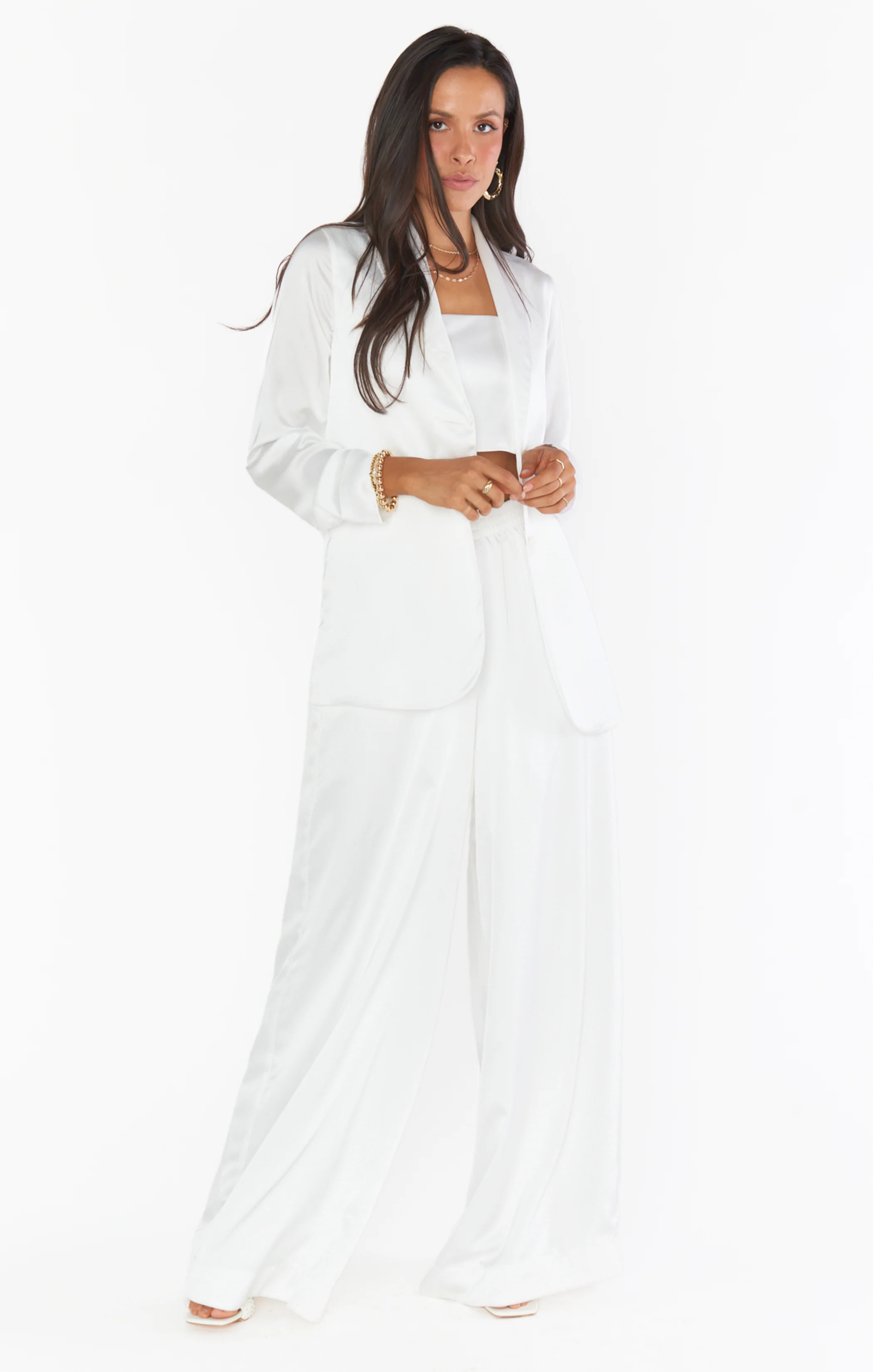 Felix Blazer ~ Ivory Luxe Satin - Image 3