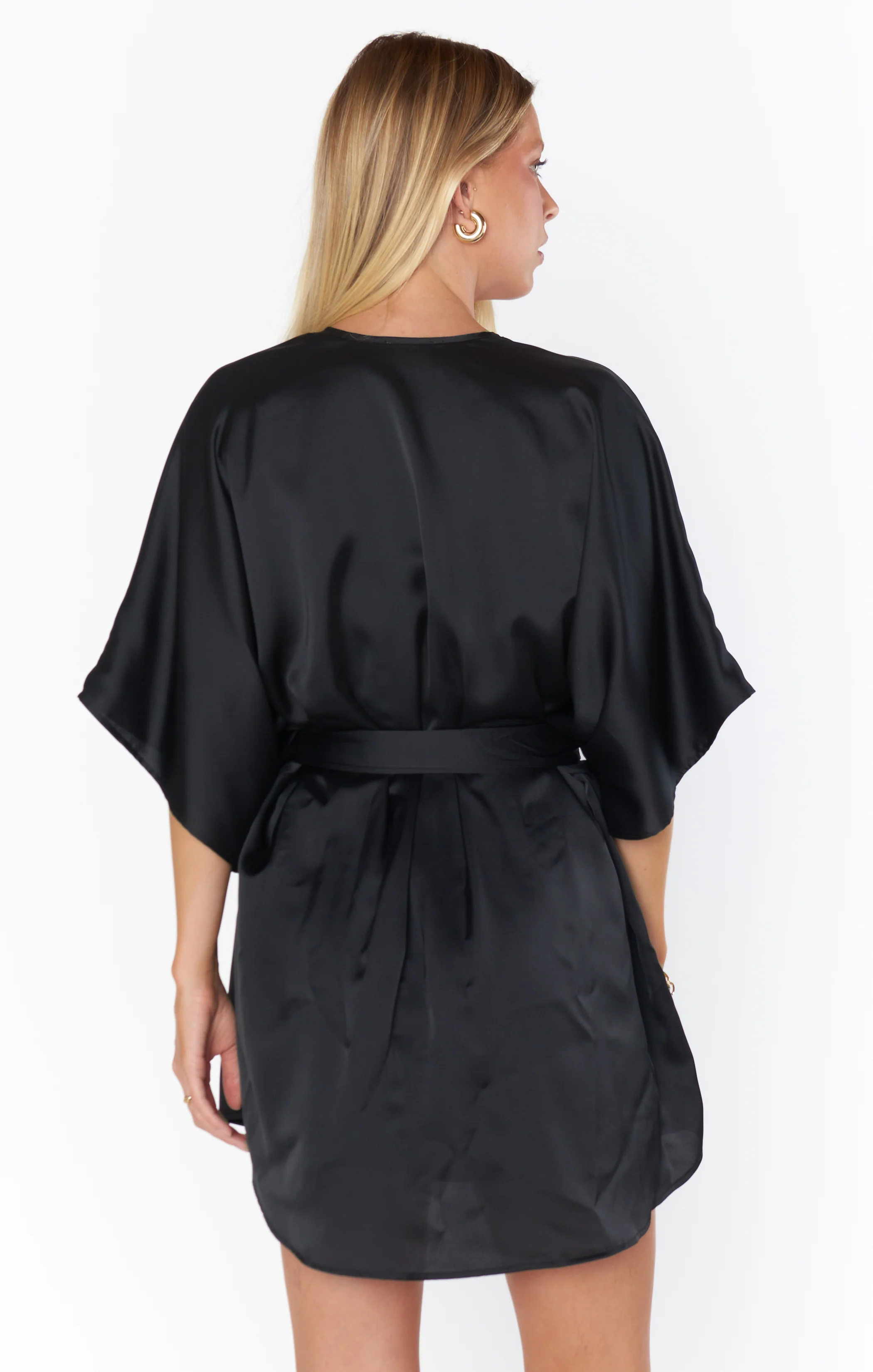 First Look Robe ~ Black Luxe Satin - Image 4