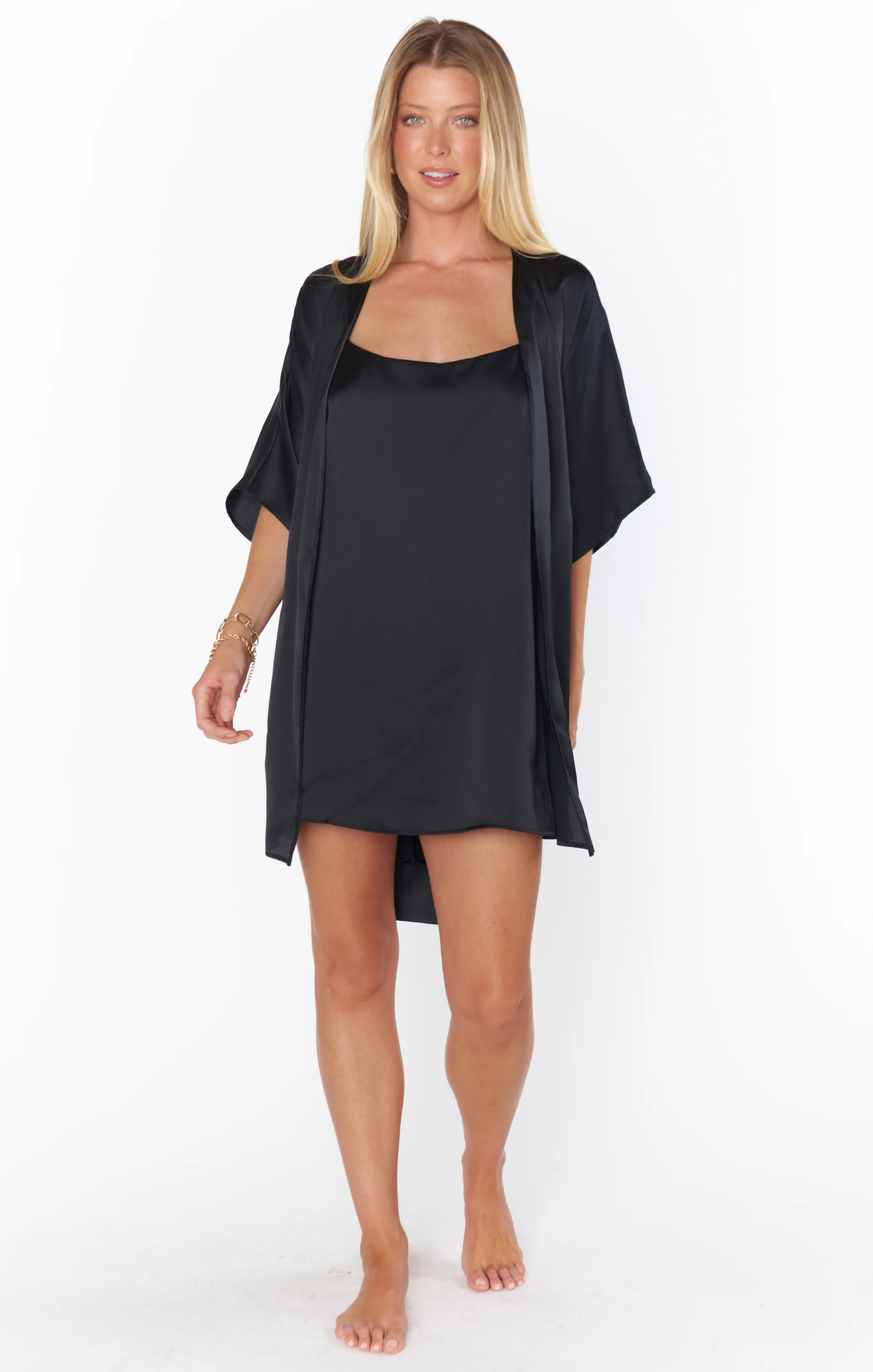 First Look Robe ~ Black Luxe Satin - Image 5