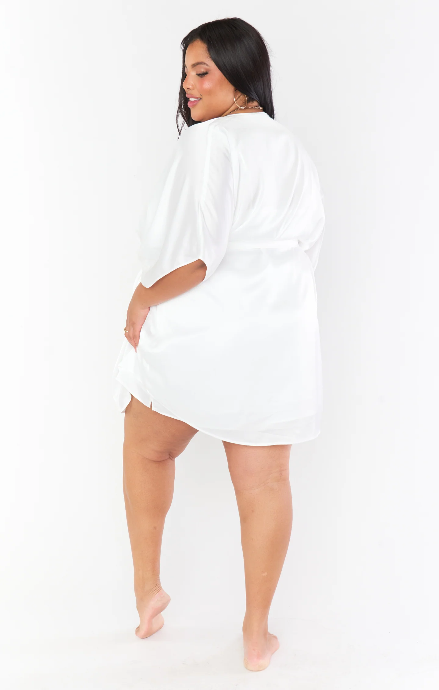 First Look Robe ~ Ivory Luxe Satin - Image 15