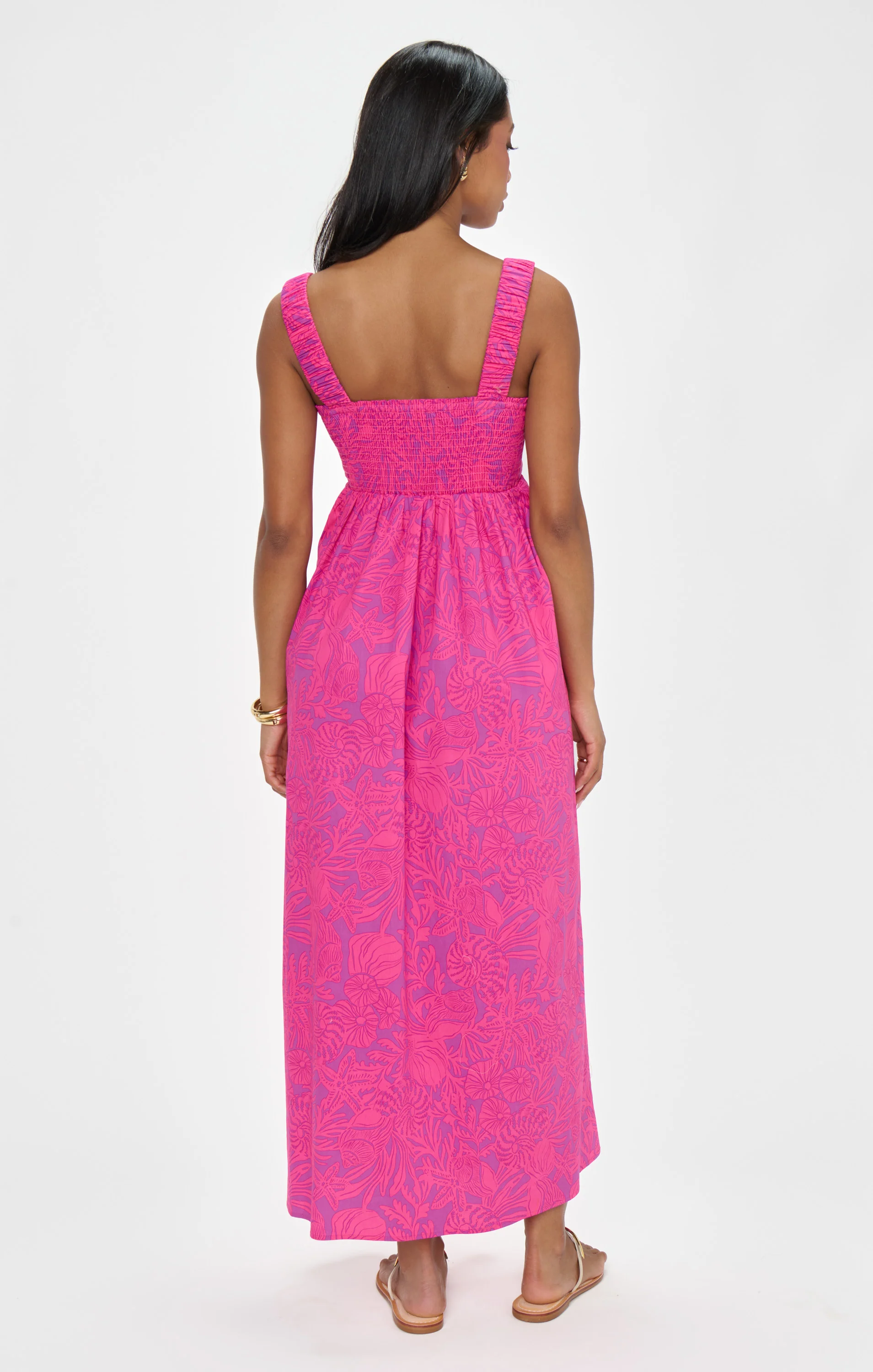 Fling Midi Dress ~ Pink Shells Poplin - Image 2