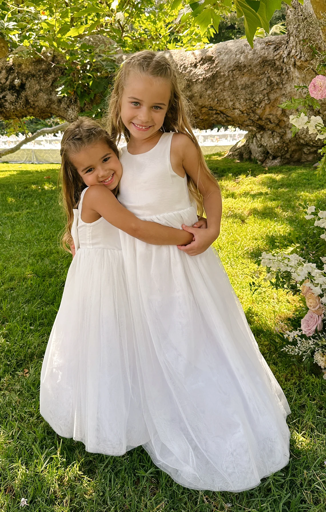 Flower Girl Dress ~ White Taffeta - Image 2
