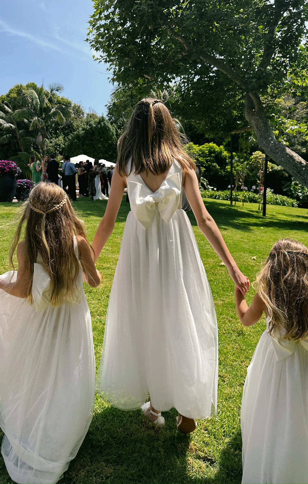 Flower Girl Dress ~ White Taffeta - Image 4