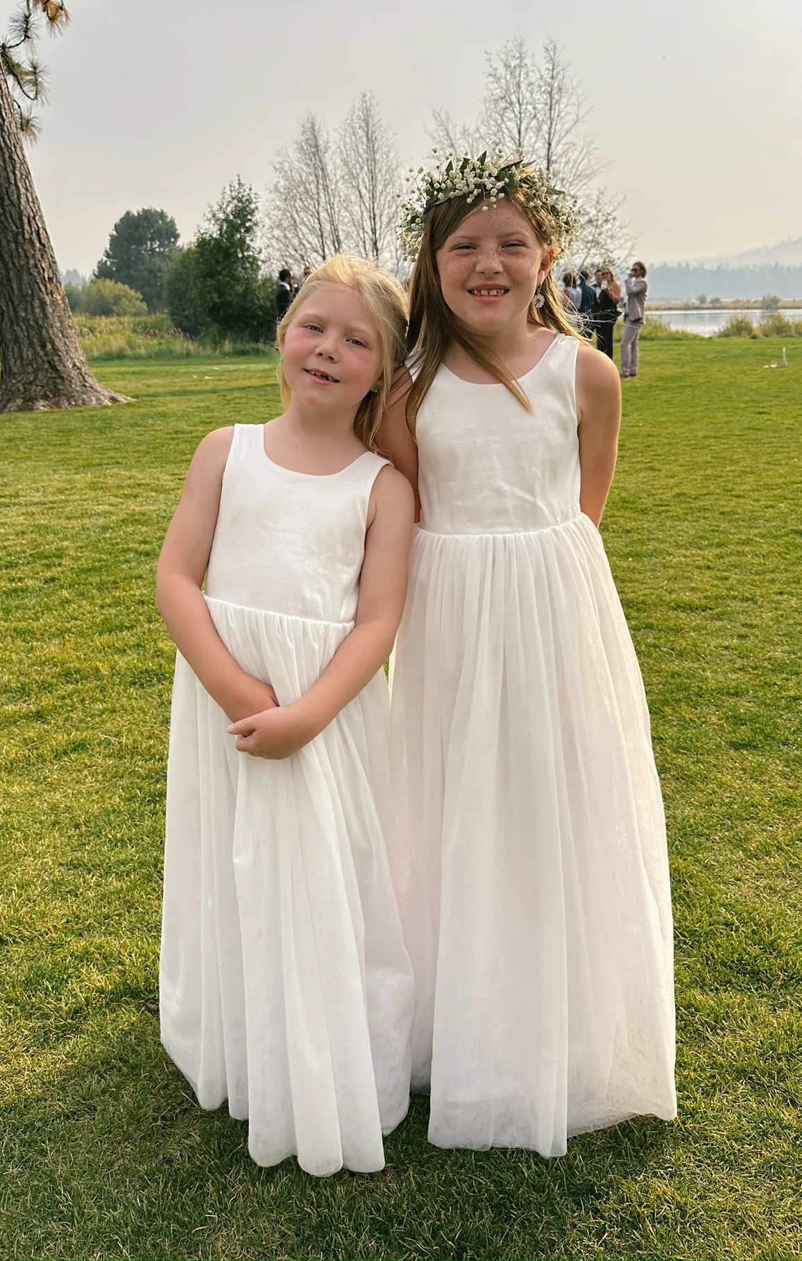 Flower Girl Dress ~ White Taffeta - Image 7