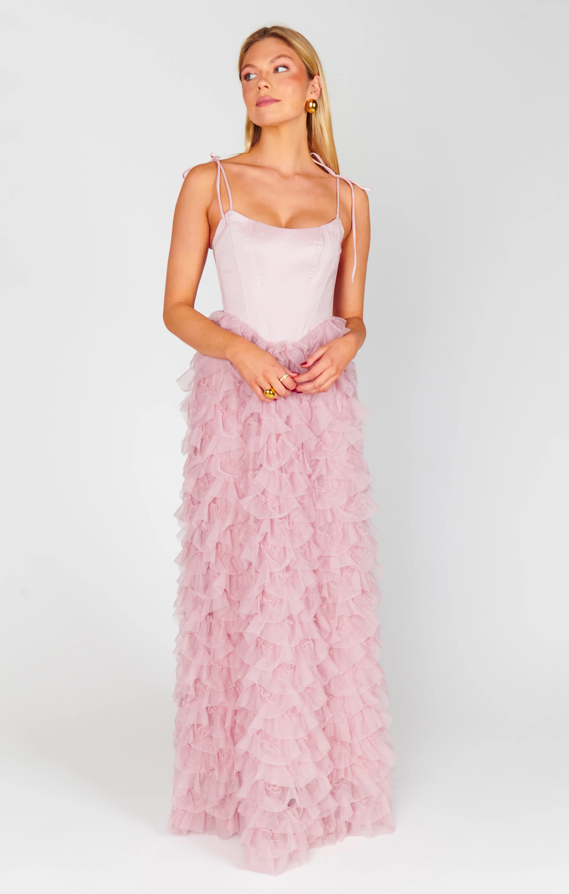 Francesca Maxi Dress ~ Ballet Slipper Ruffle Tulle - Image 4