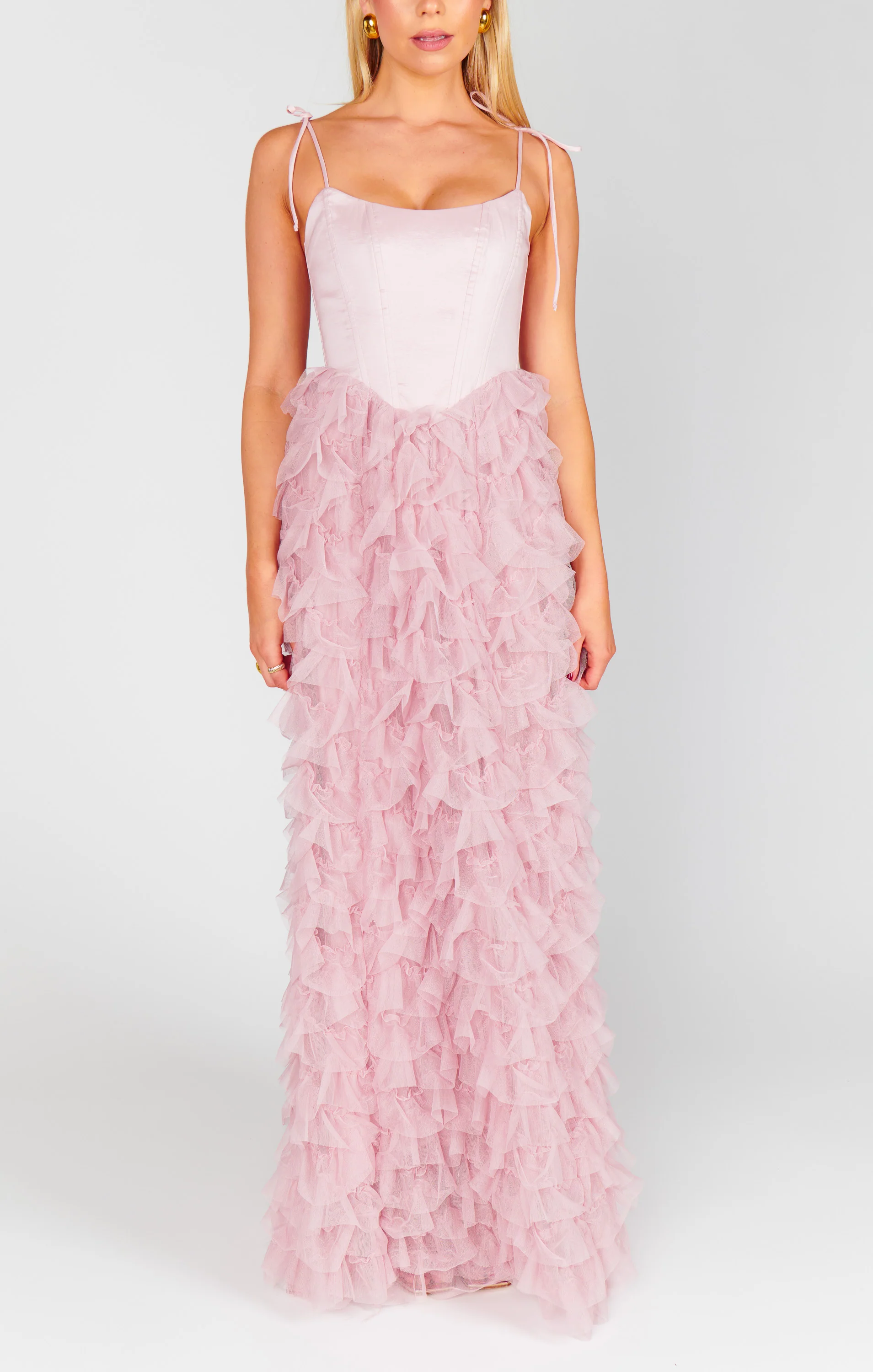 Francesca Maxi Dress ~ Ballet Slipper Ruffle Tulle - Image 5