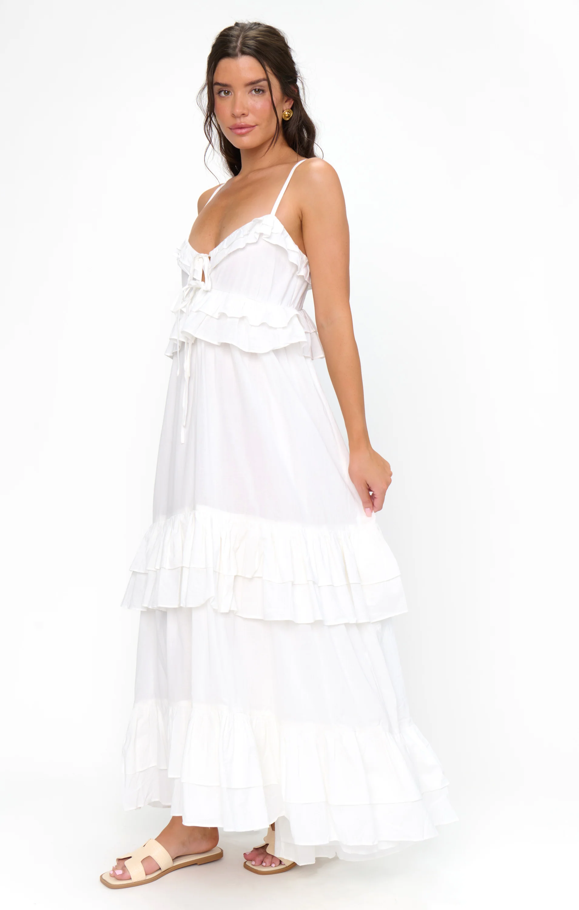 Freya Maxi Dress ~ White Voile - Image 2