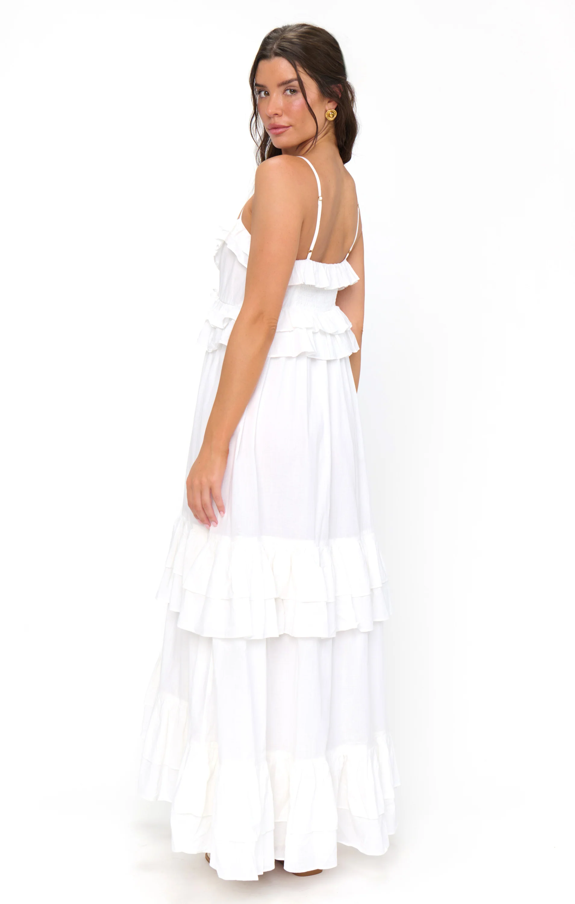 Freya Maxi Dress ~ White Voile - Image 4