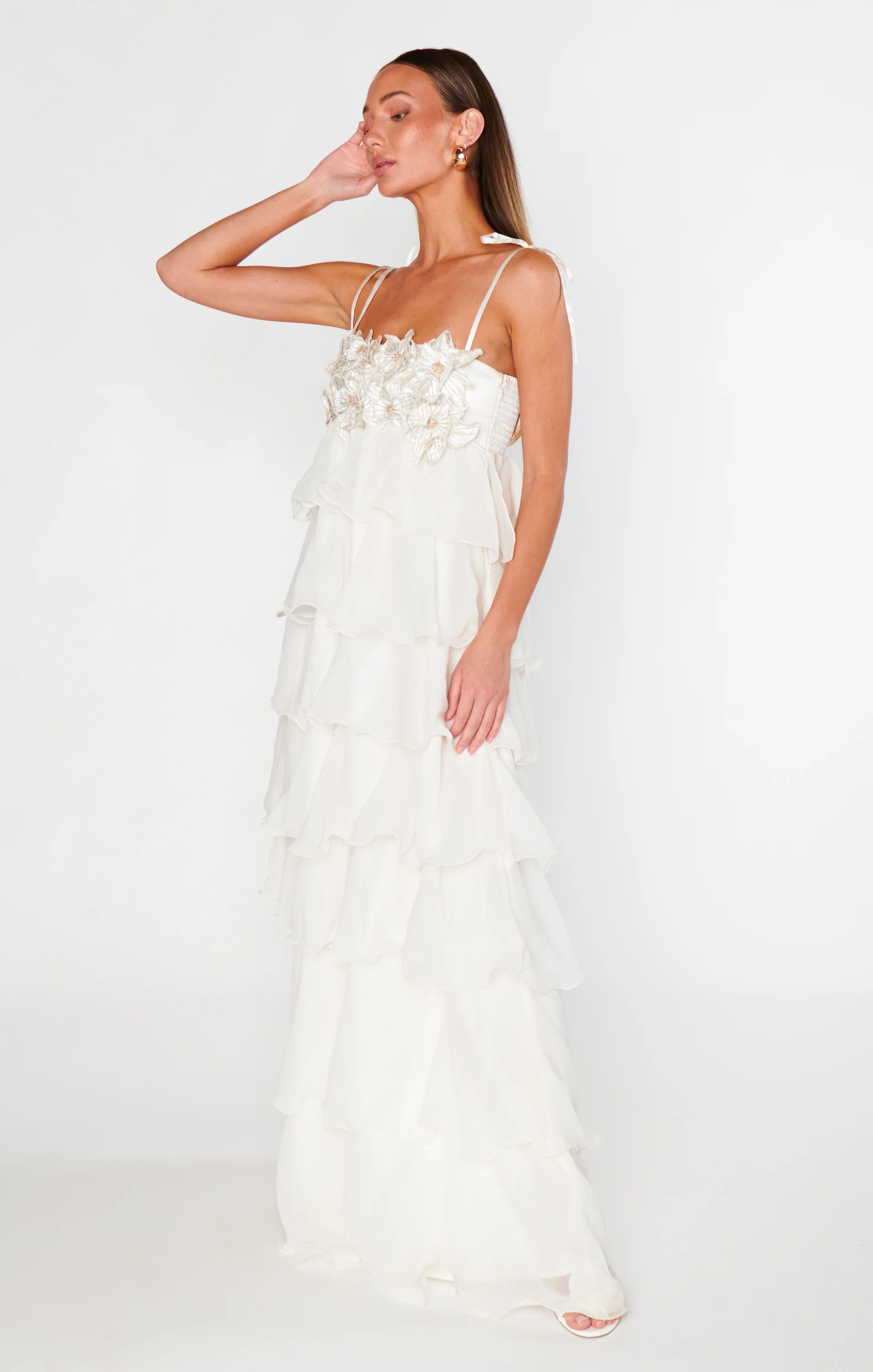 Gabriella Maxi Dress ~ White Enchanted Embellishment - Image 6