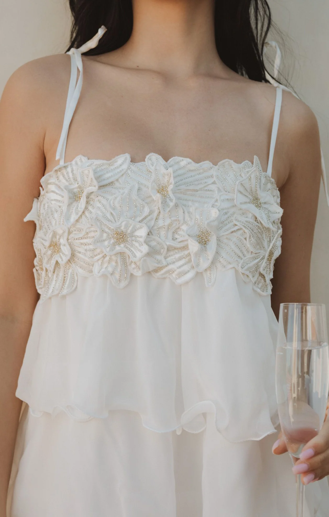Gabriella Mini Dress ~ White Enchanted Embellishment - Image 2
