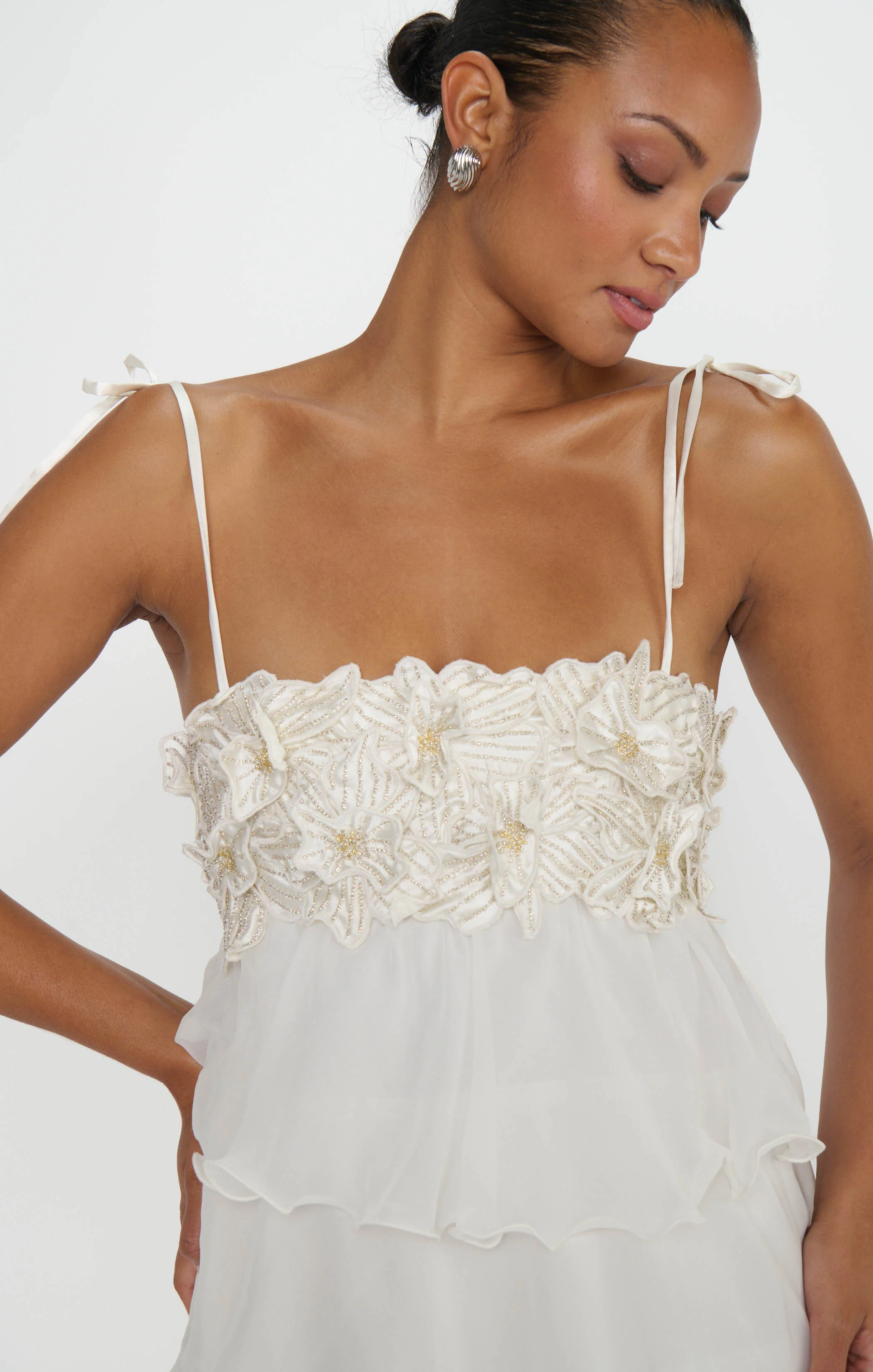 Gabriella Mini Dress ~ White Enchanted Embellishment - Image 6