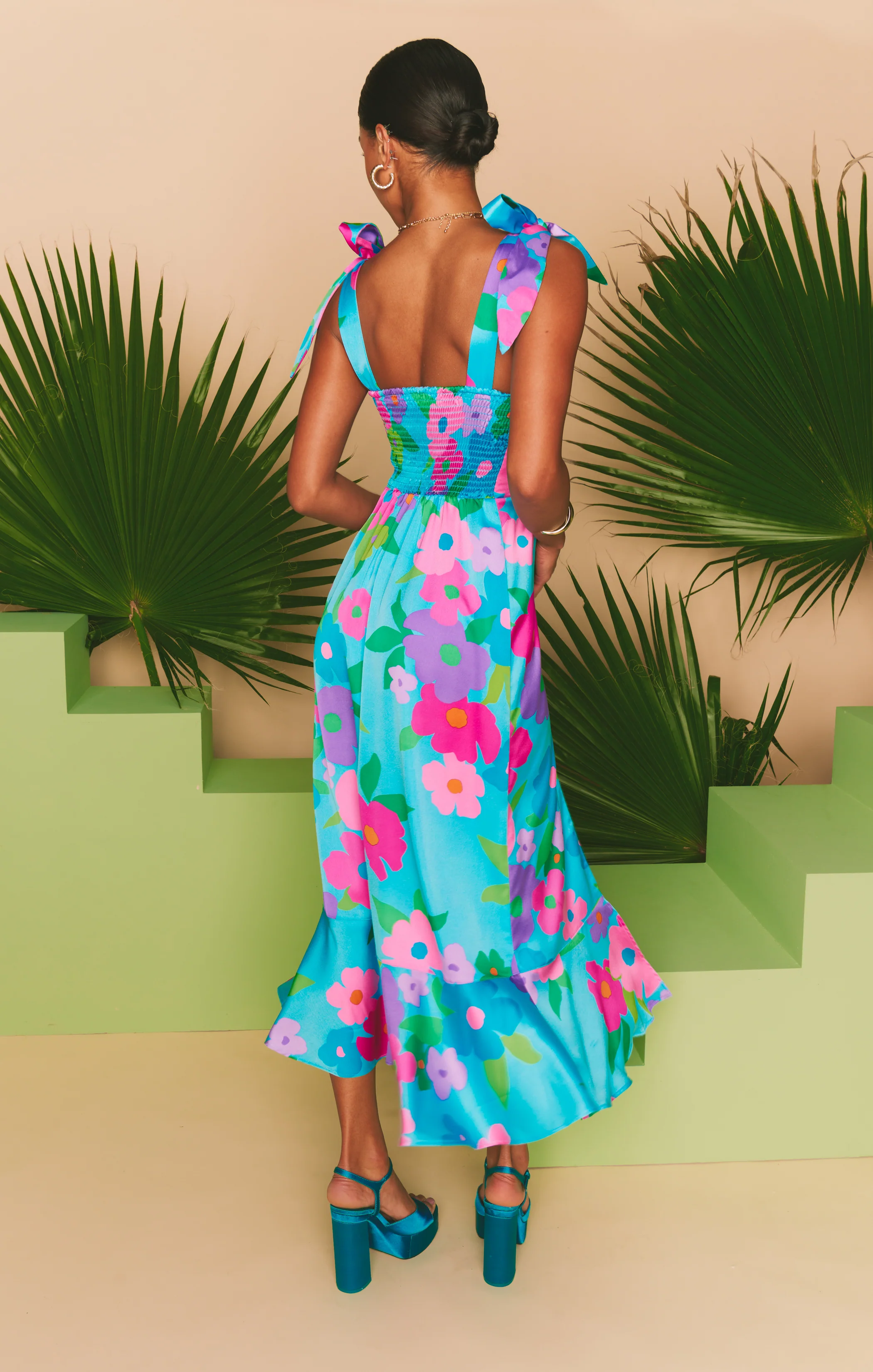 Garden Midi Dress ~ Multi Piccadilly Floral - Image 5