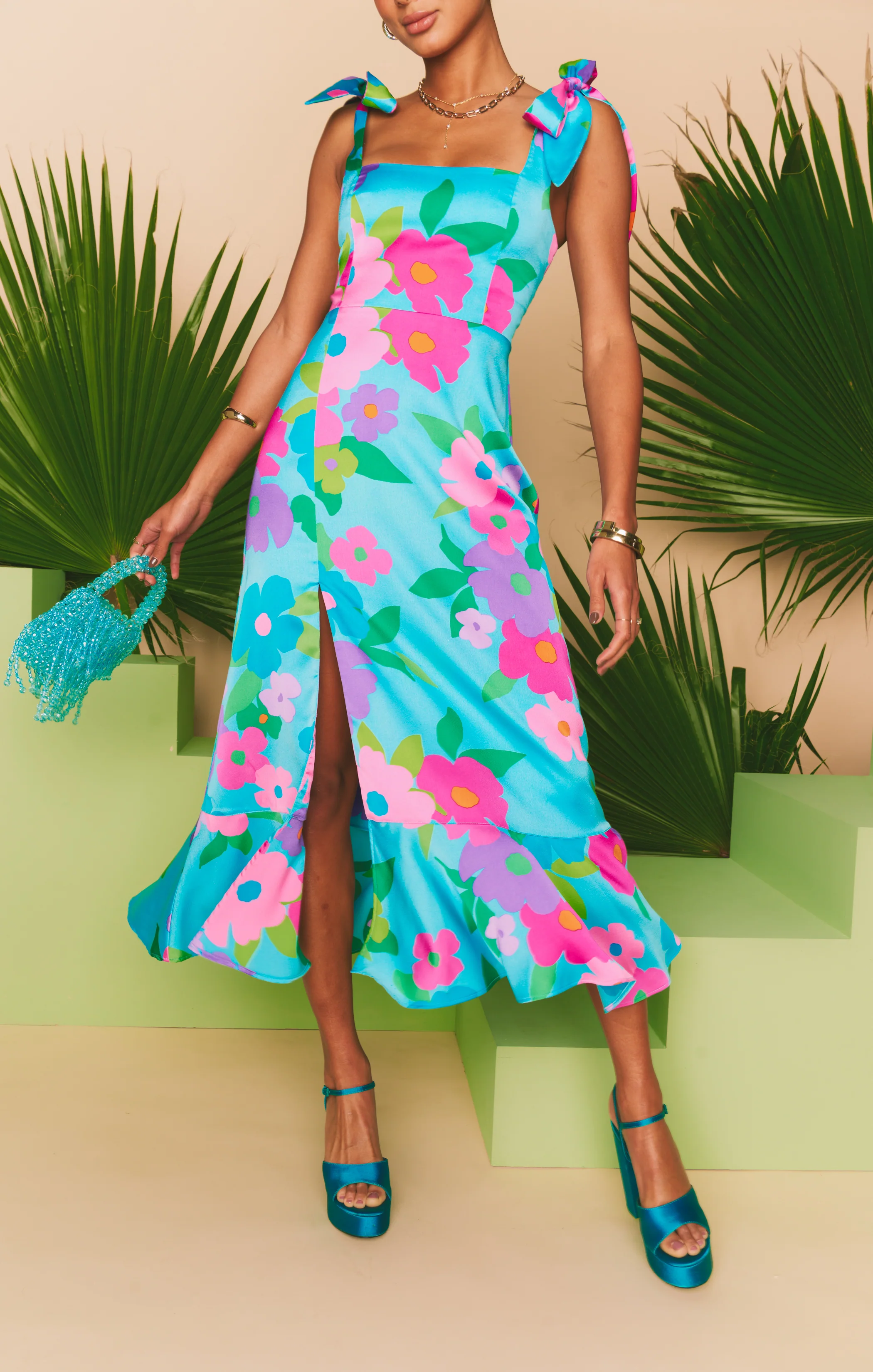 Garden Midi Dress ~ Multi Piccadilly Floral - Image 7