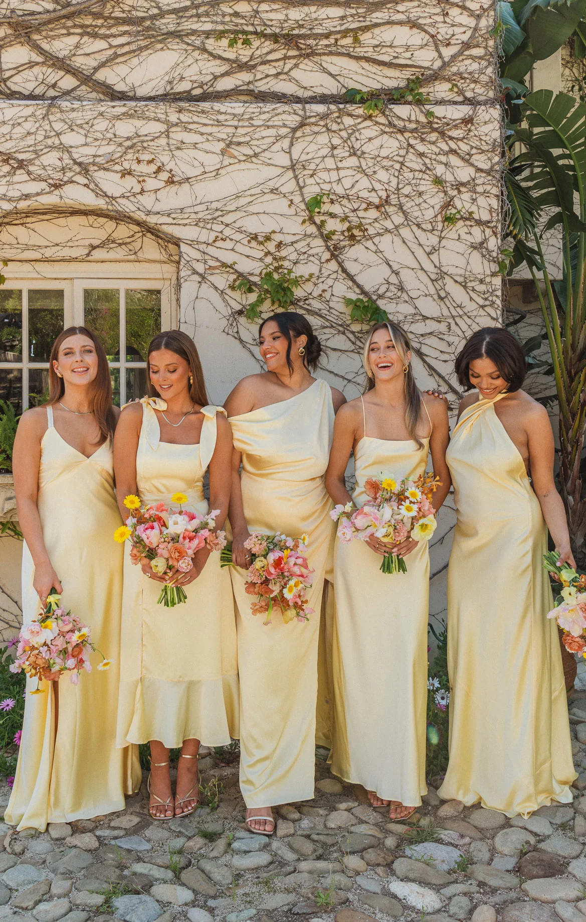 Garden Midi Dress ~ Pale Yellow Luxe Satin - Image 4