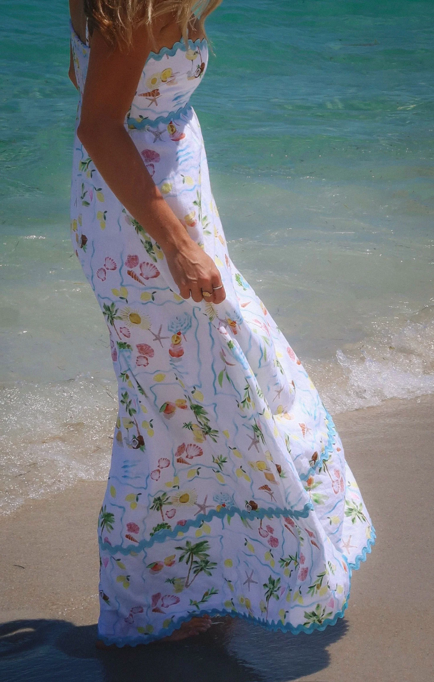 Getaway Maxi Dress ~ Seaside Treasures Blue Scallop - Image 2