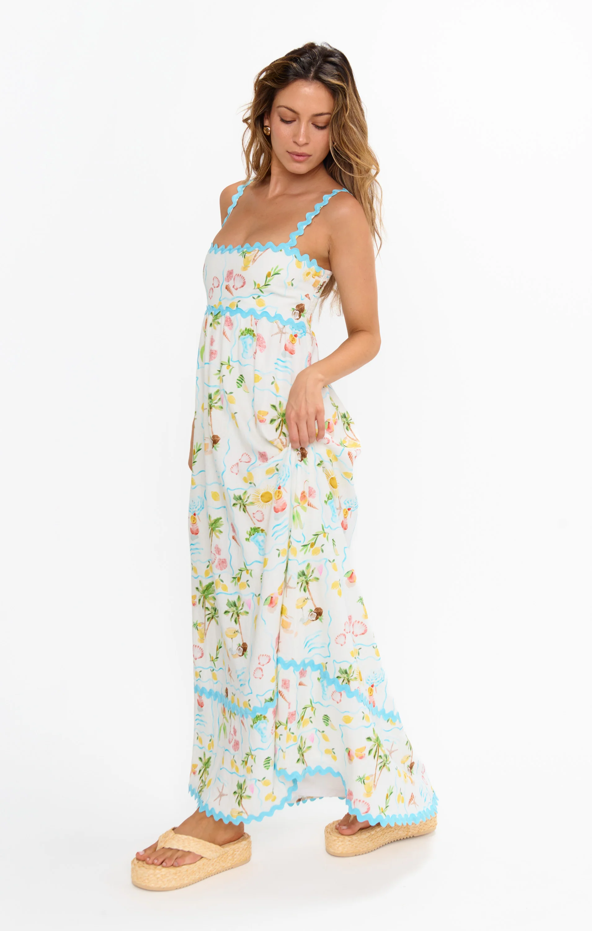 Getaway Maxi Dress ~ Seaside Treasures Blue Scallop - Image 4