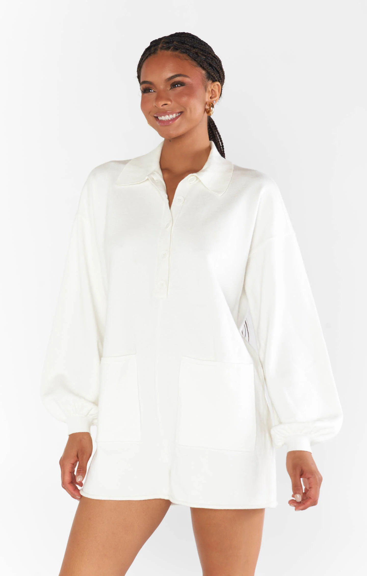 Gianni Romper ~ Cream Knit - Image 3