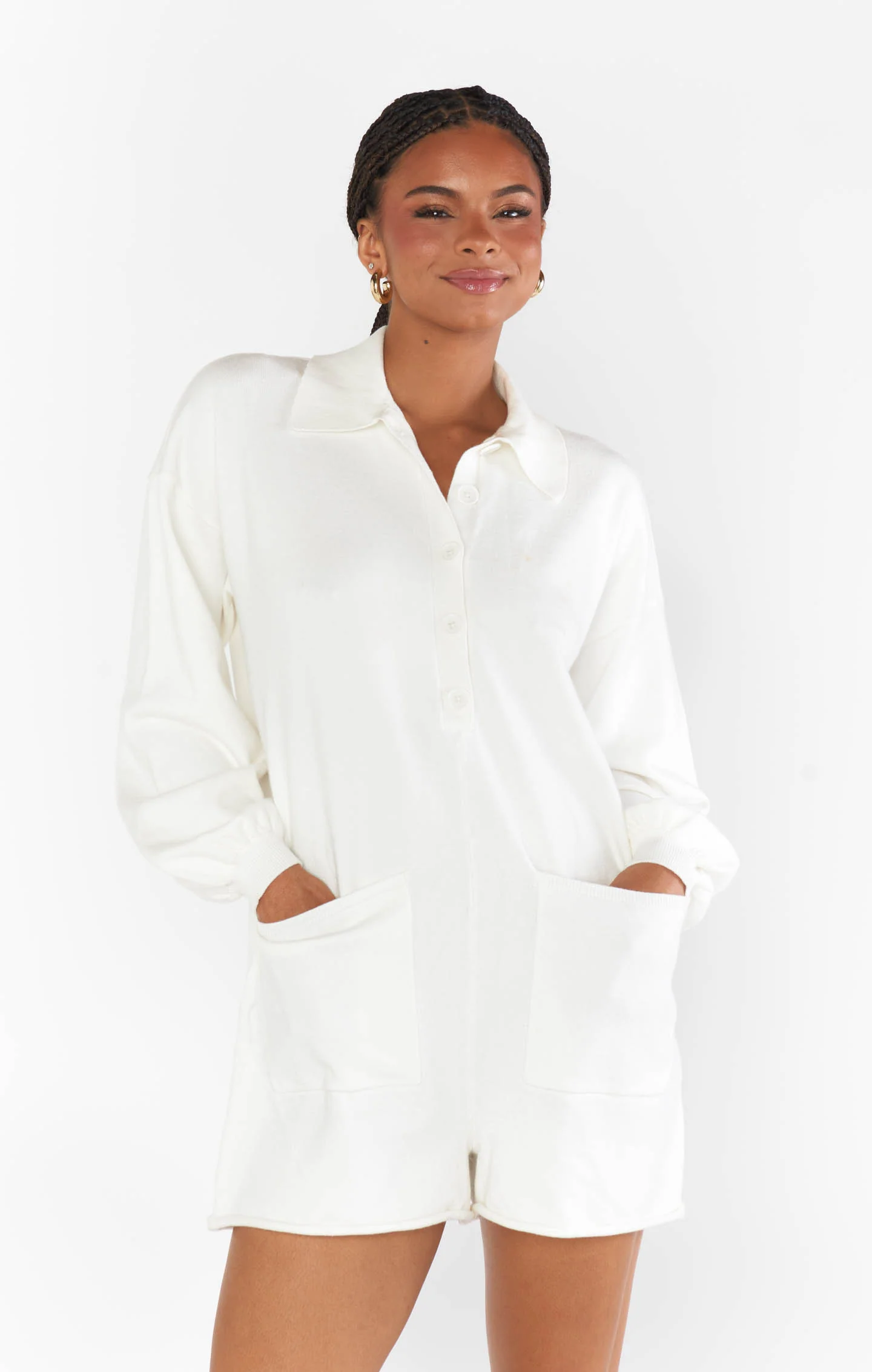 Gianni Romper ~ Cream Knit - Image 4