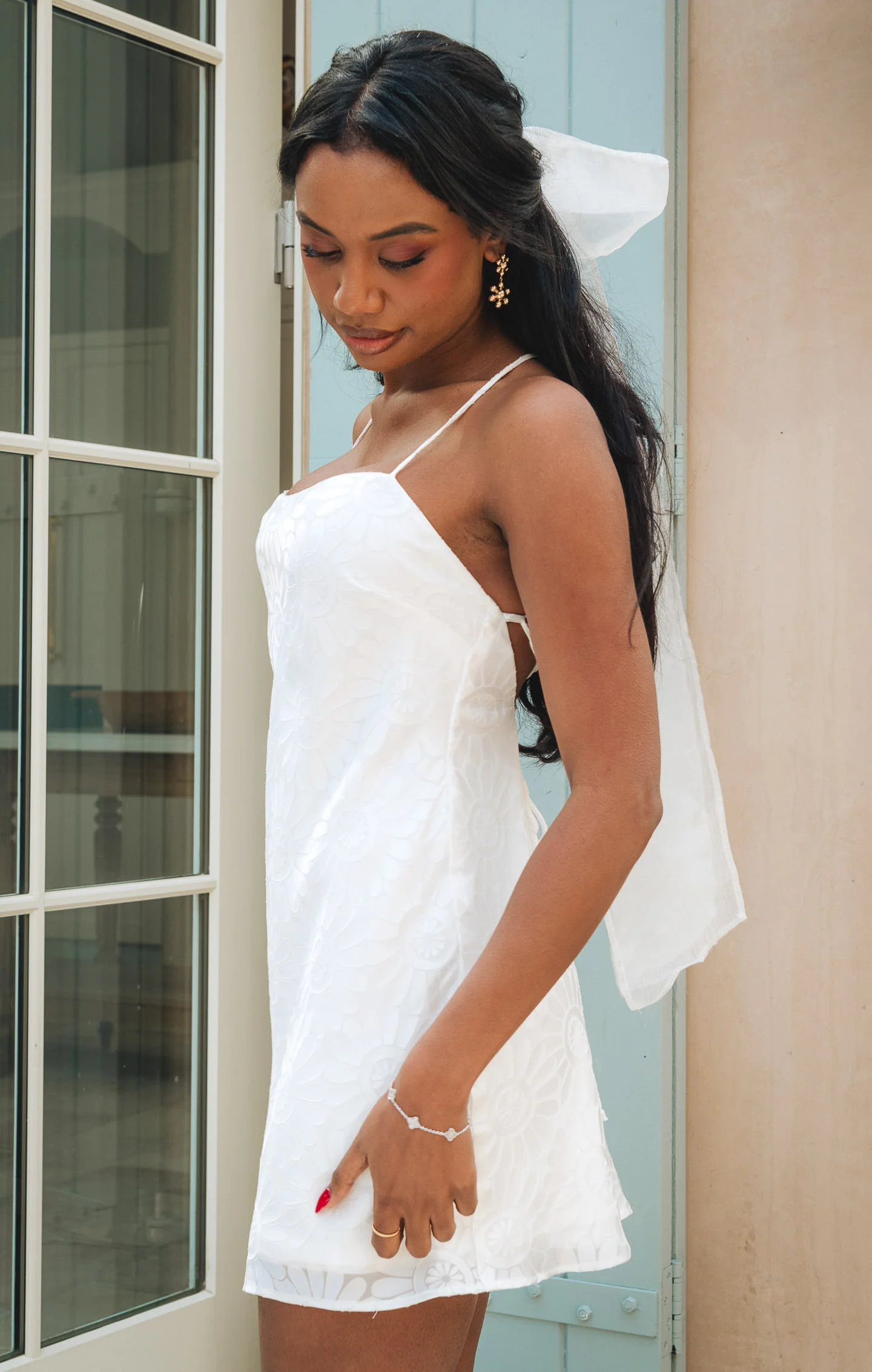Giant Organza Hair Bow ~ Ivory - Image 5