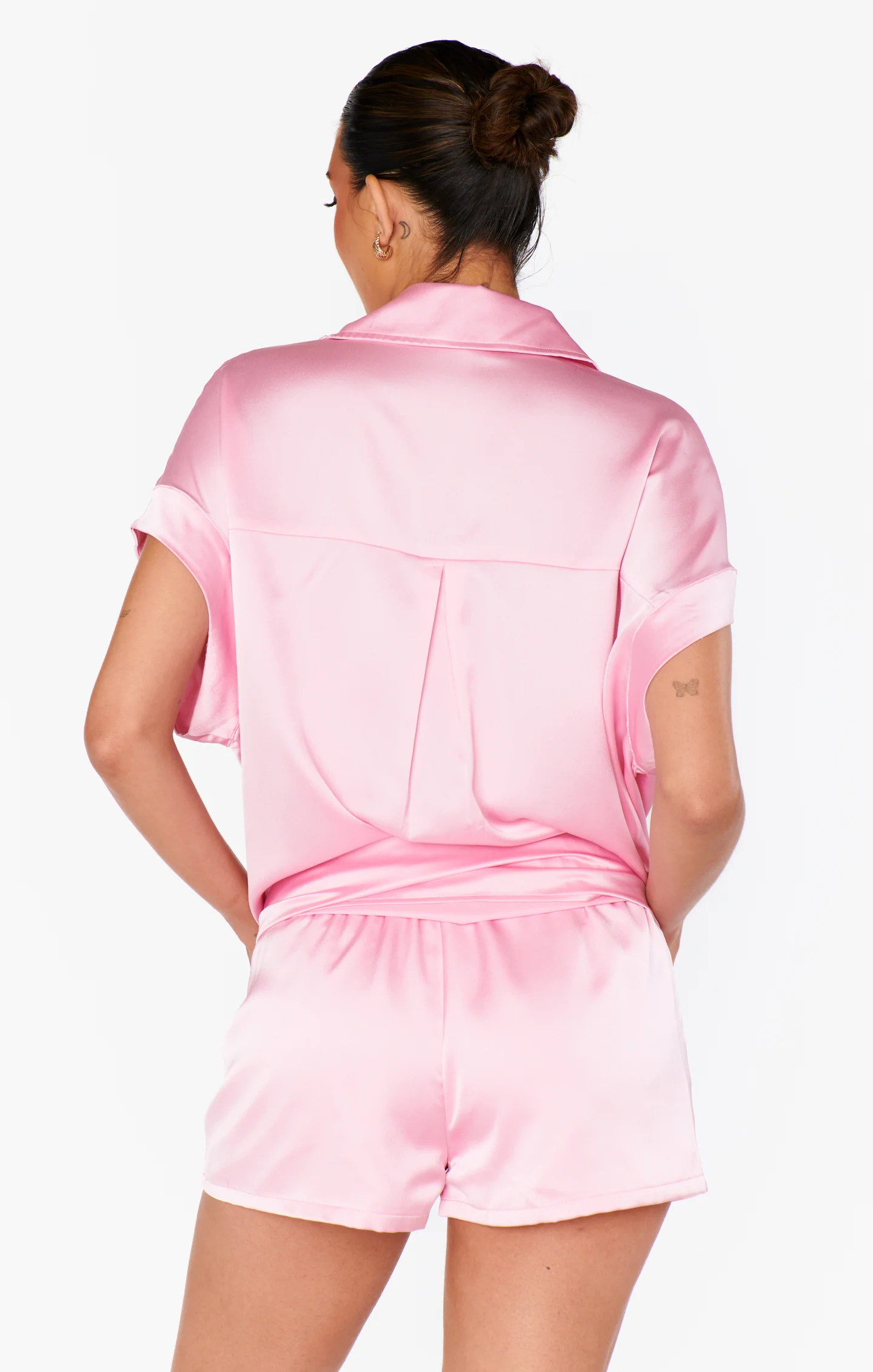 Glam Time Shorts ~ Light Pink Luxe Satin - Image 8