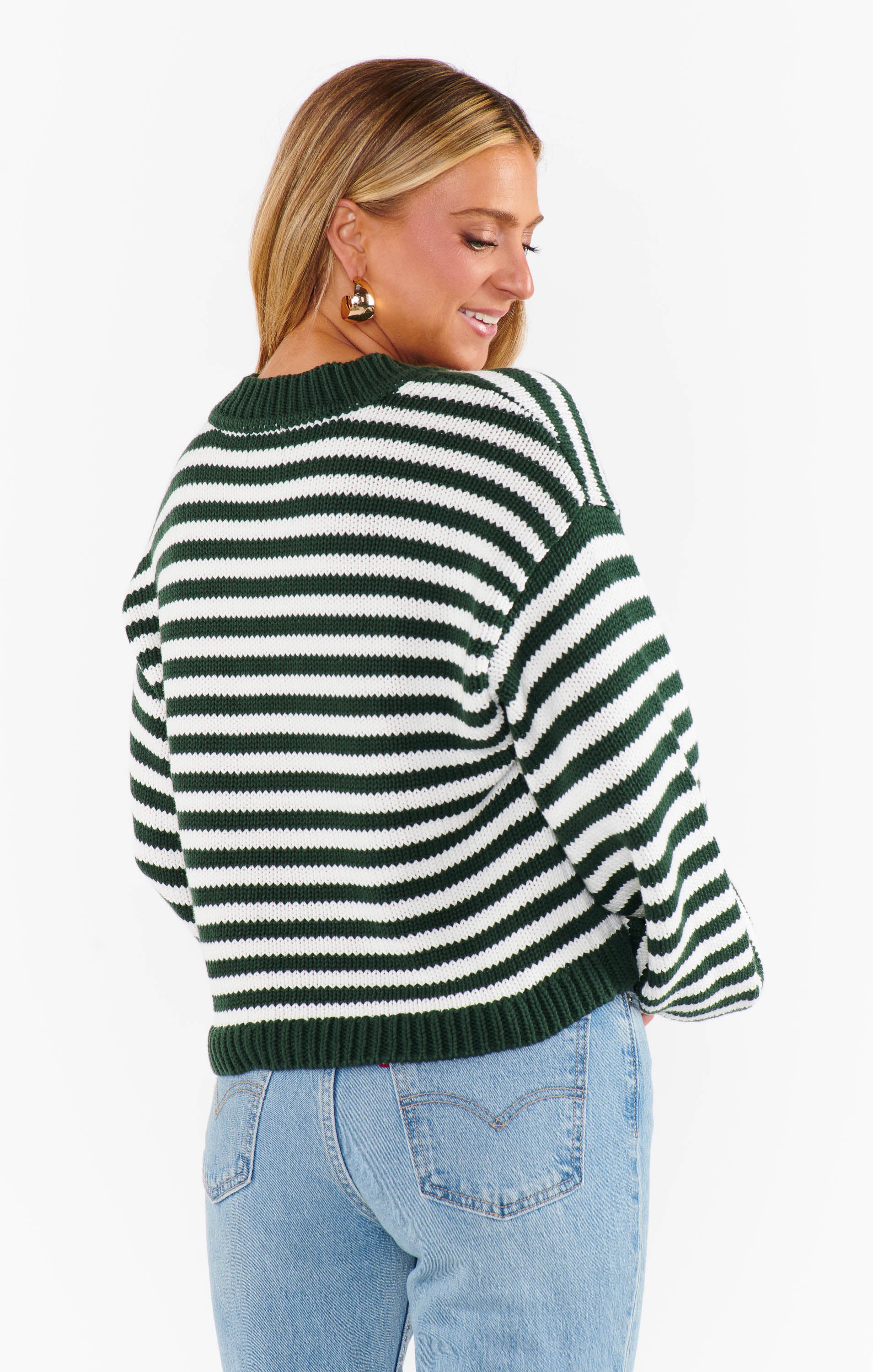 Good Karma Cardi ~ Forest Green Knit - Image 5