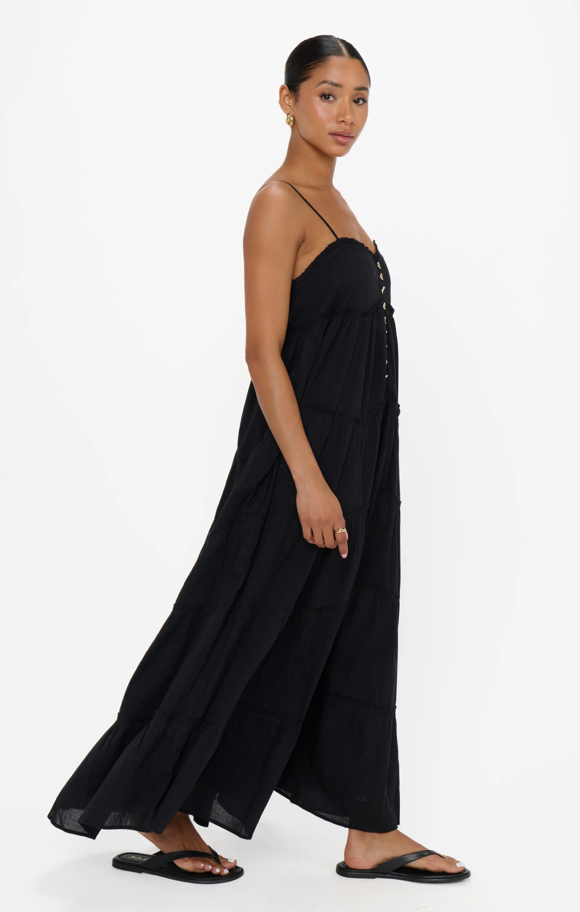 Gracie Midi Dress ~ Black Voile - Image 2