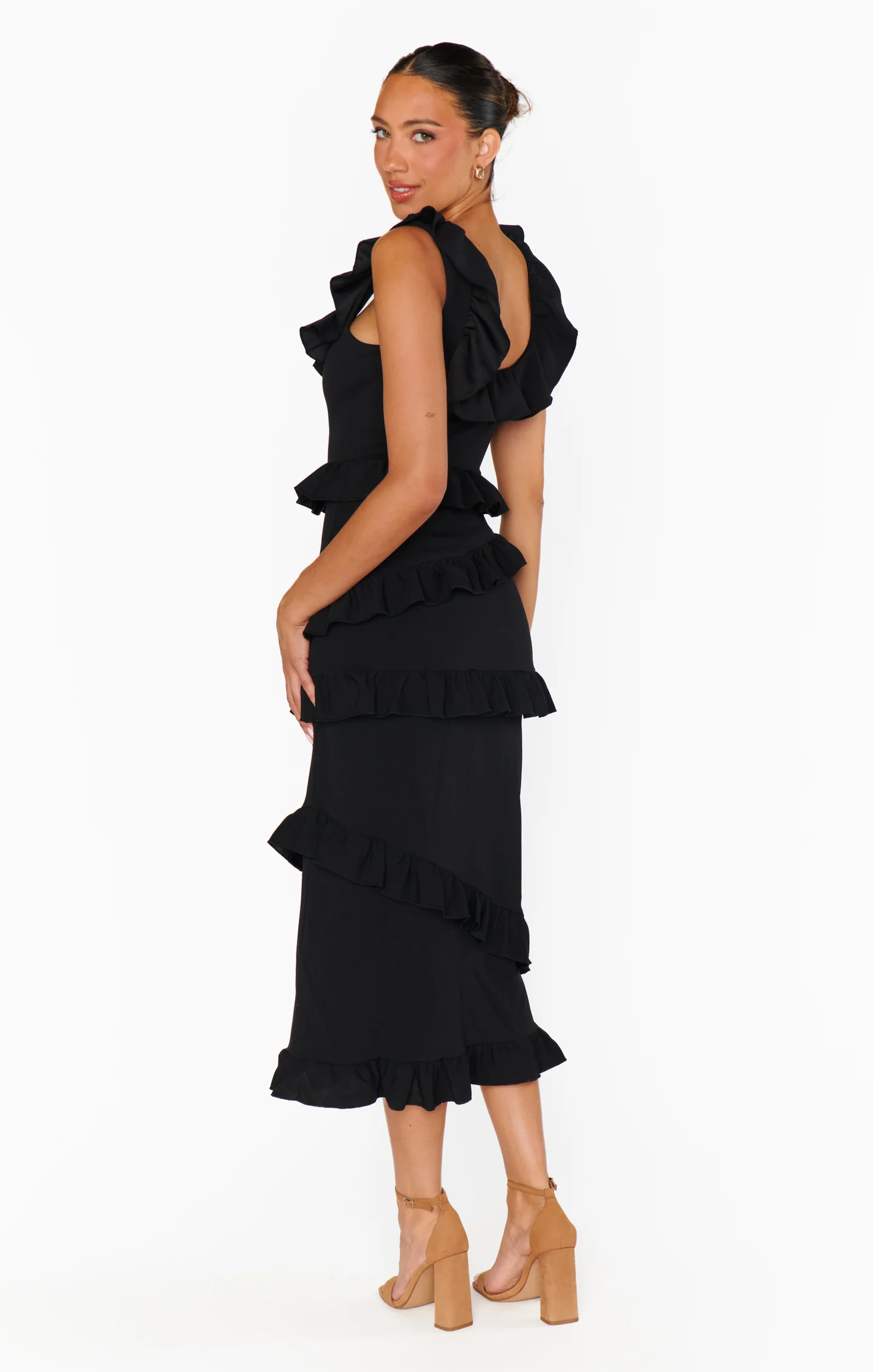 Greta Dress ~ Black Stretch - Image 10