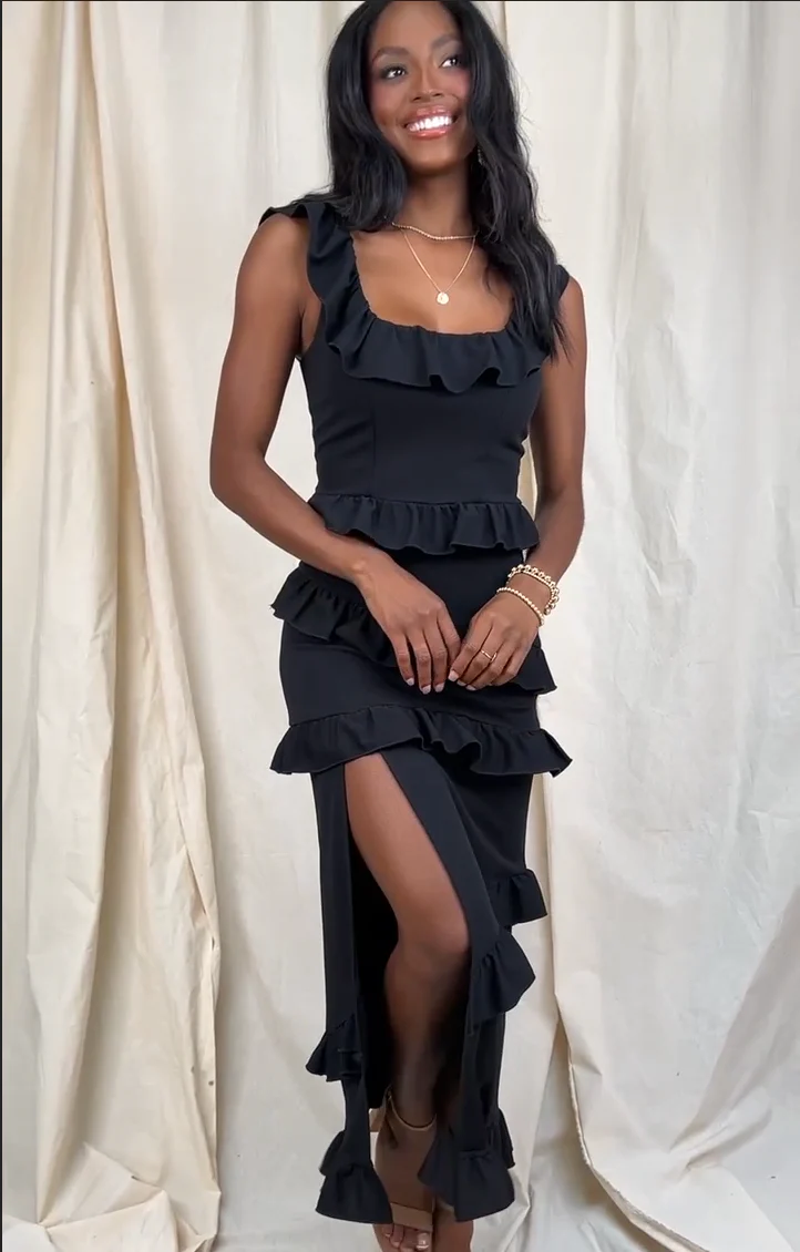 Greta Dress ~ Black Stretch - Image 16