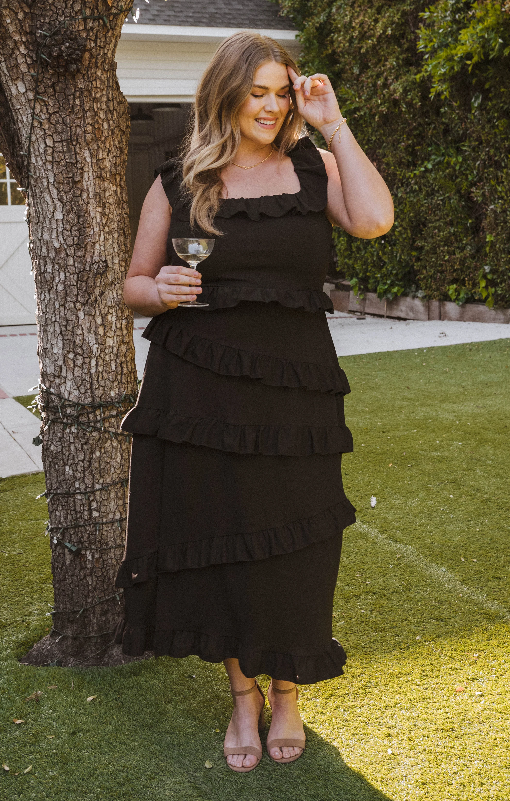 Greta Dress ~ Black Stretch - Image 2
