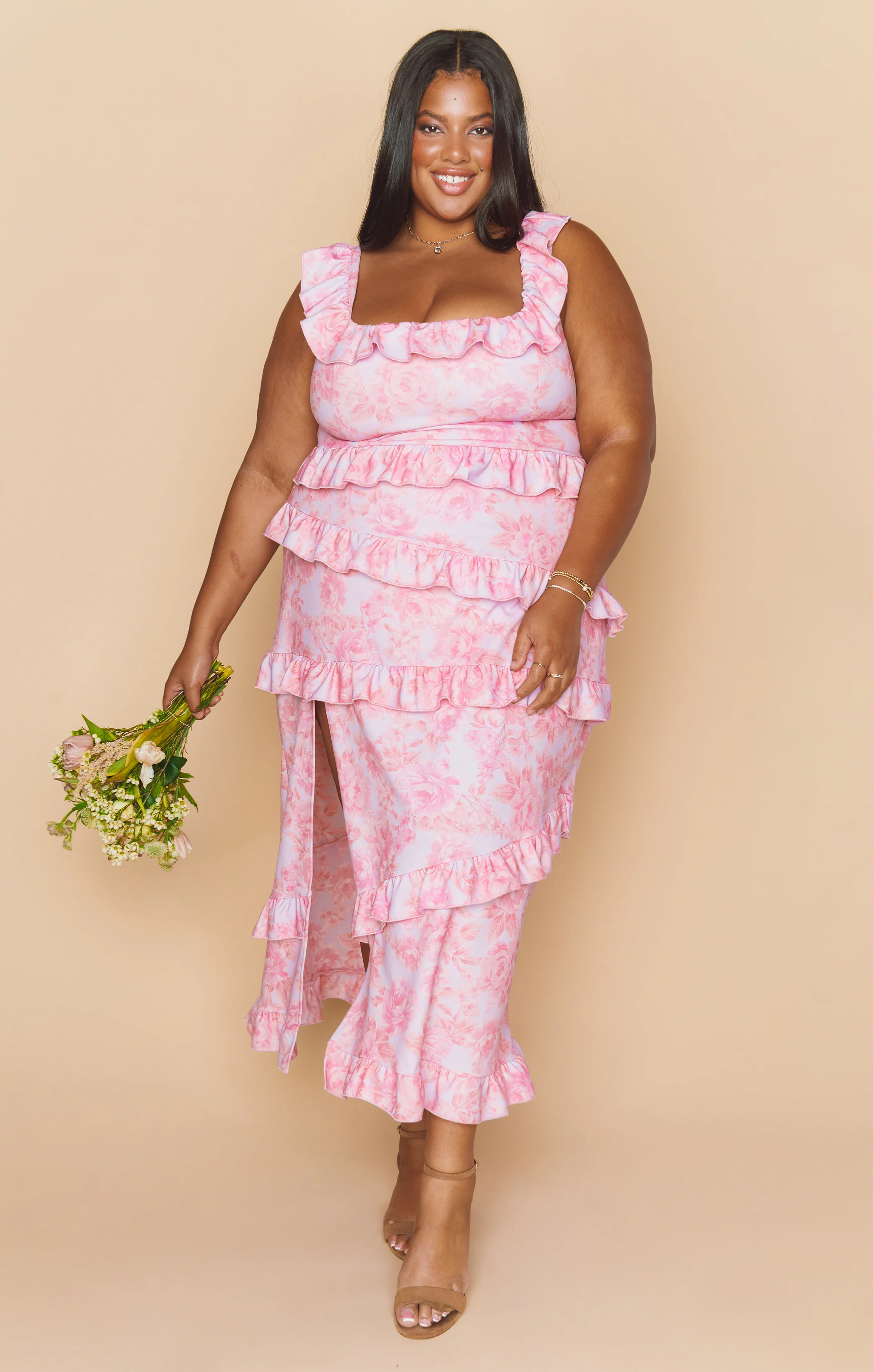 Greta Dress ~ Blushing Floral Stretch - Image 13