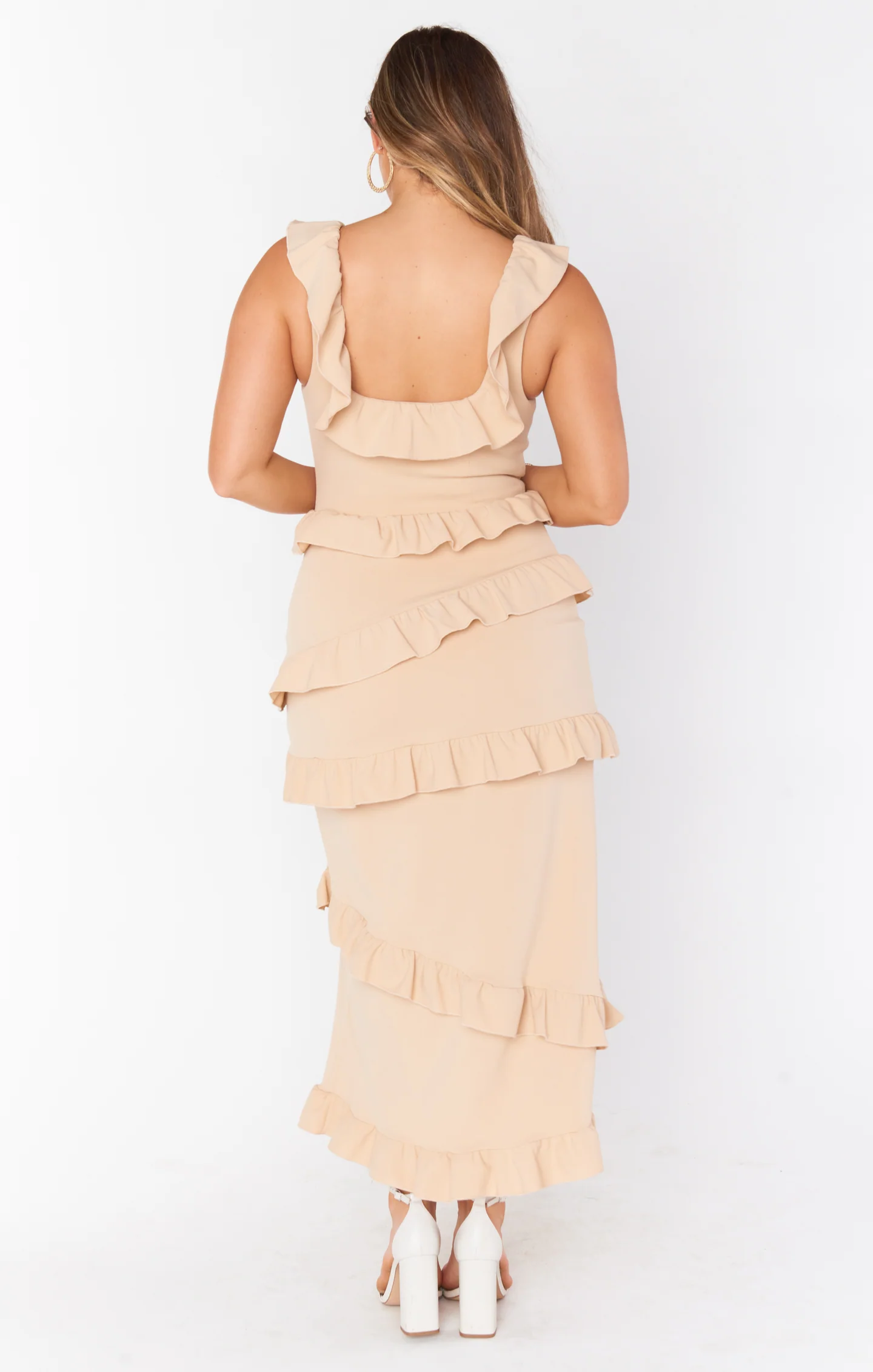 Greta Dress ~ Champagne Stretch - Image 10
