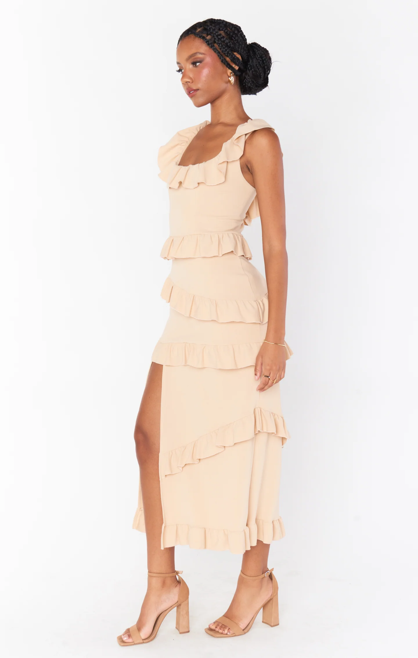 Greta Dress ~ Champagne Stretch - Image 7