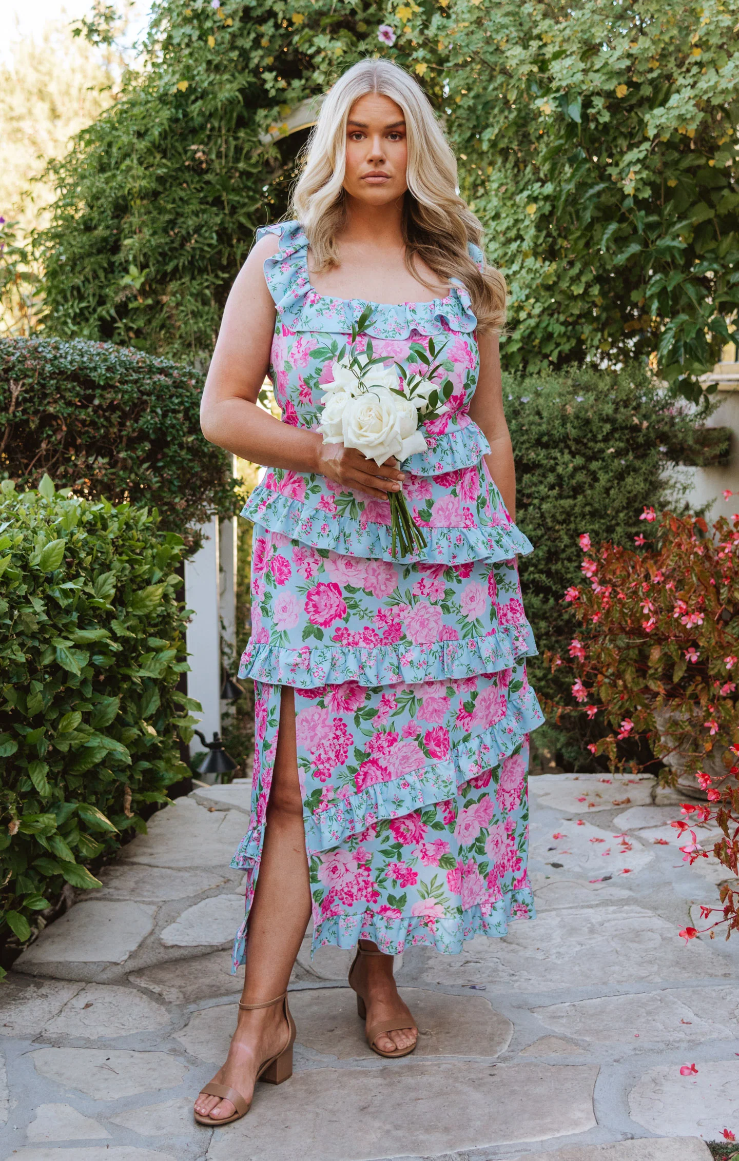 Greta Dress ~ Cottage Floral Multi Stretch - Image 10