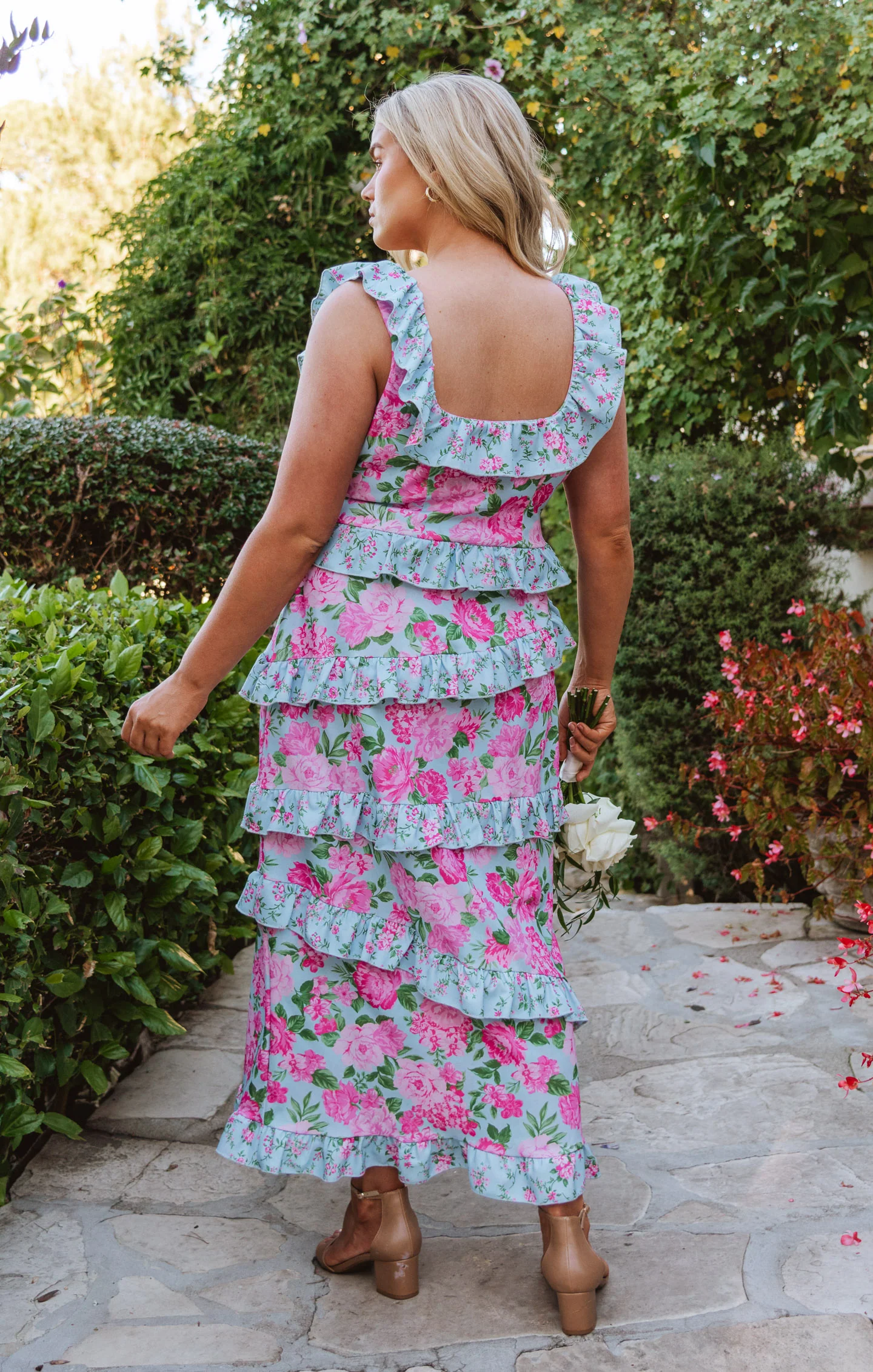 Greta Dress ~ Cottage Floral Multi Stretch - Image 12