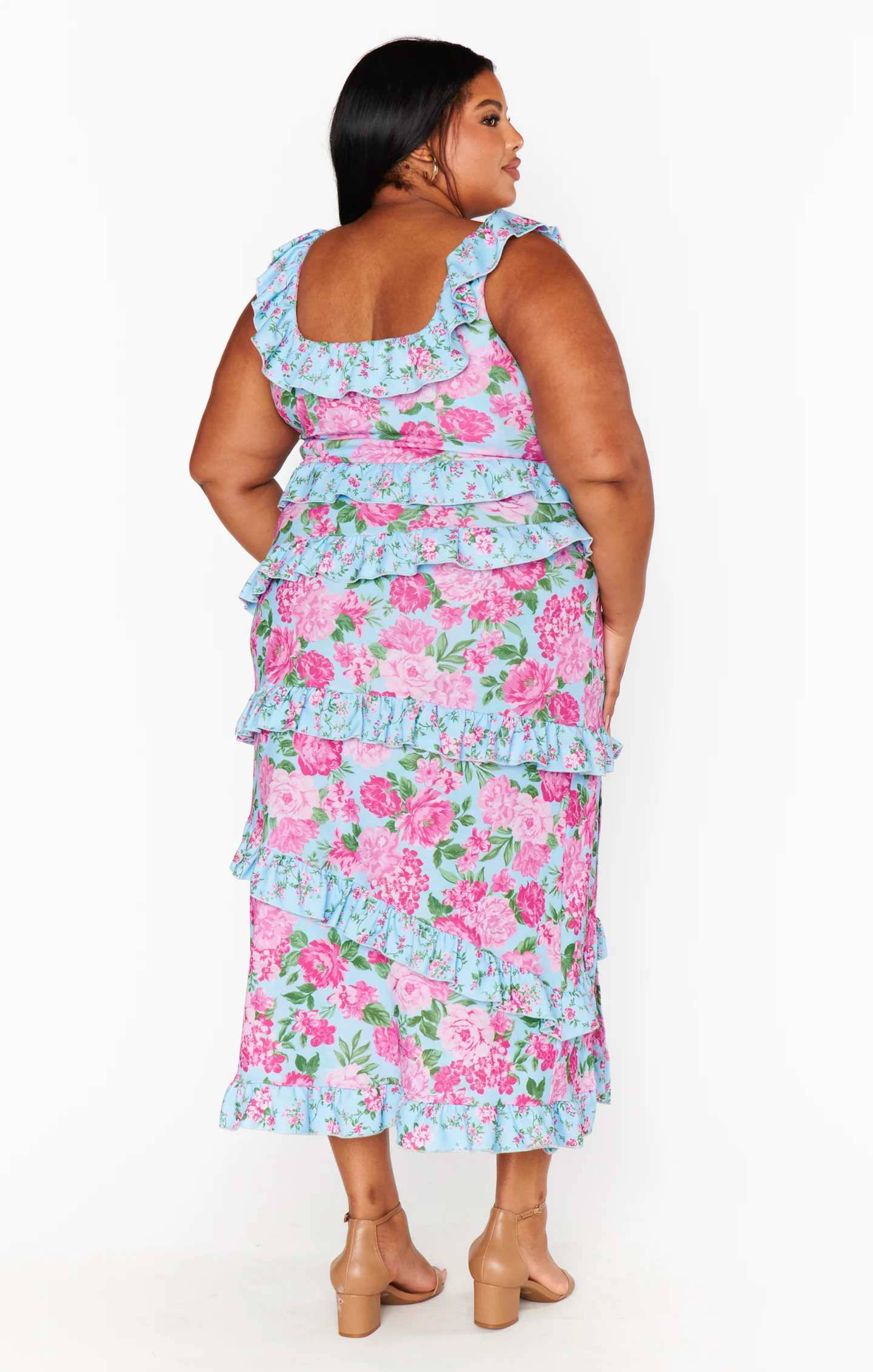 Greta Dress ~ Cottage Floral Multi Stretch - Image 13