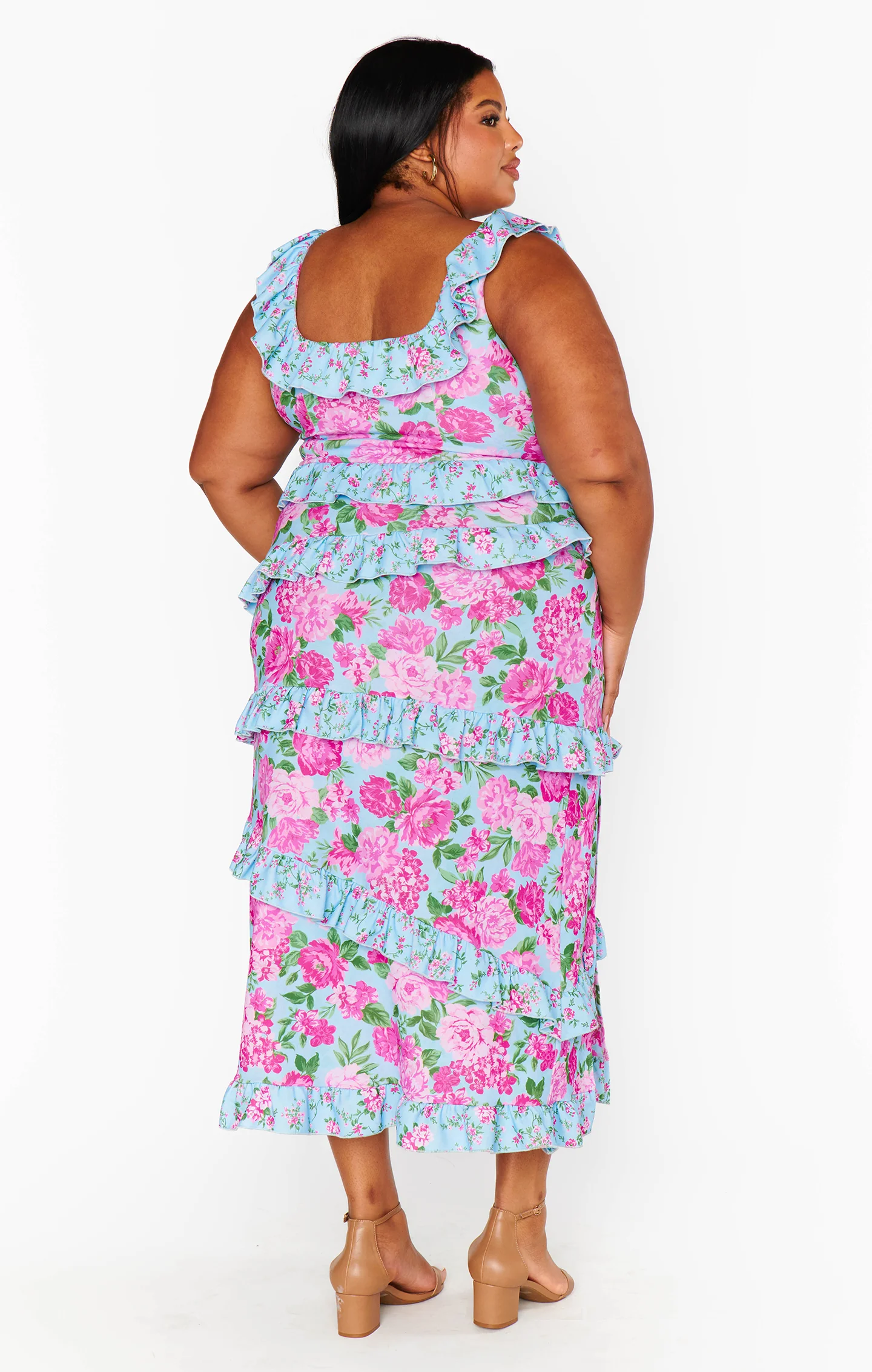 Greta Dress ~ Cottage Floral Multi Stretch - Image 7