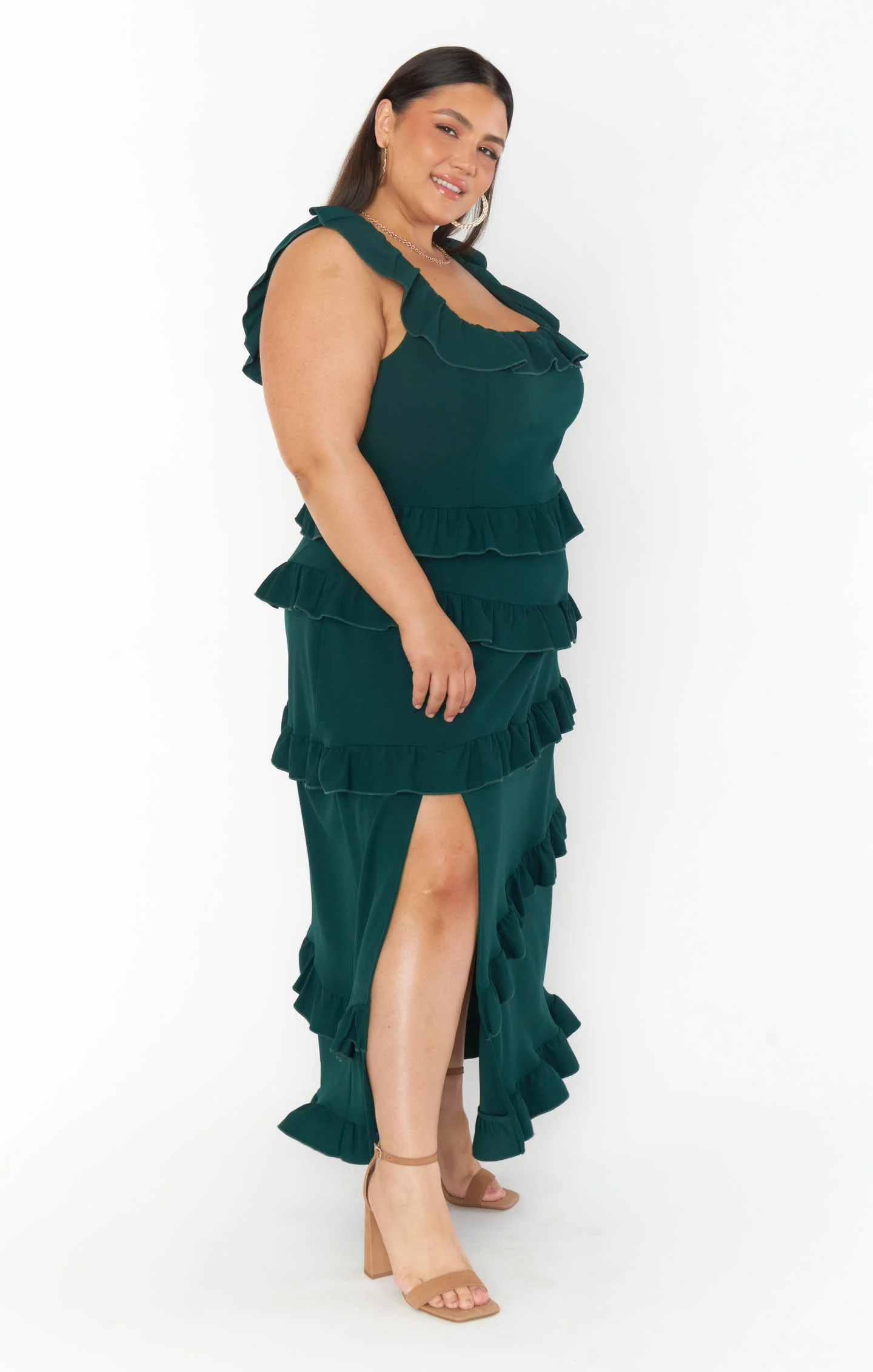 Greta Dress ~ Emerald Stretch - Image 10
