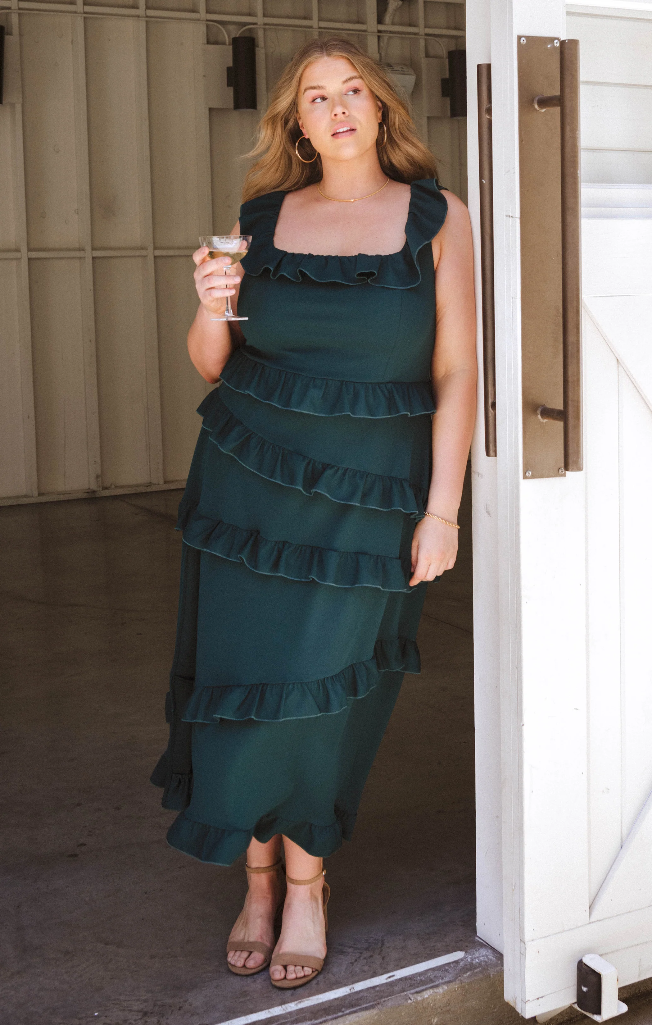Greta Dress ~ Emerald Stretch - Image 12