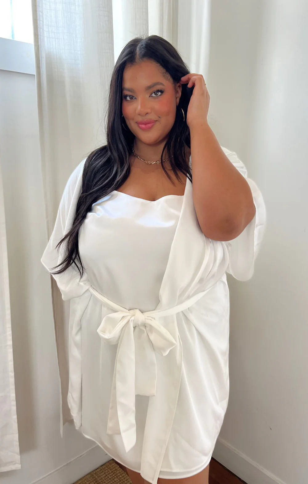 Happily Ever Top Slip ~ Ivory Luxe Satin - Image 5