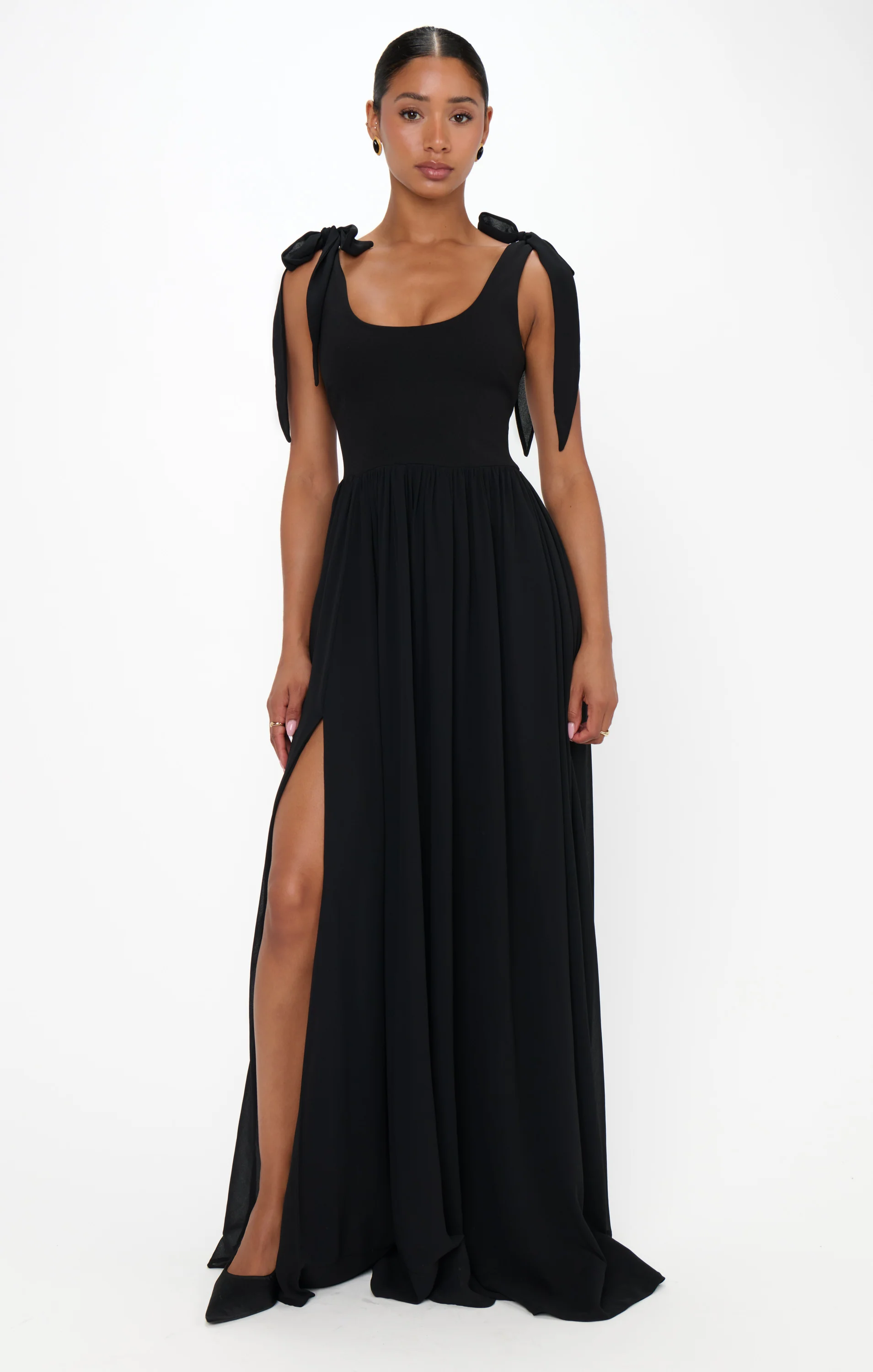 Harper Maxi Dress ~ Black Chiffon - Image 3