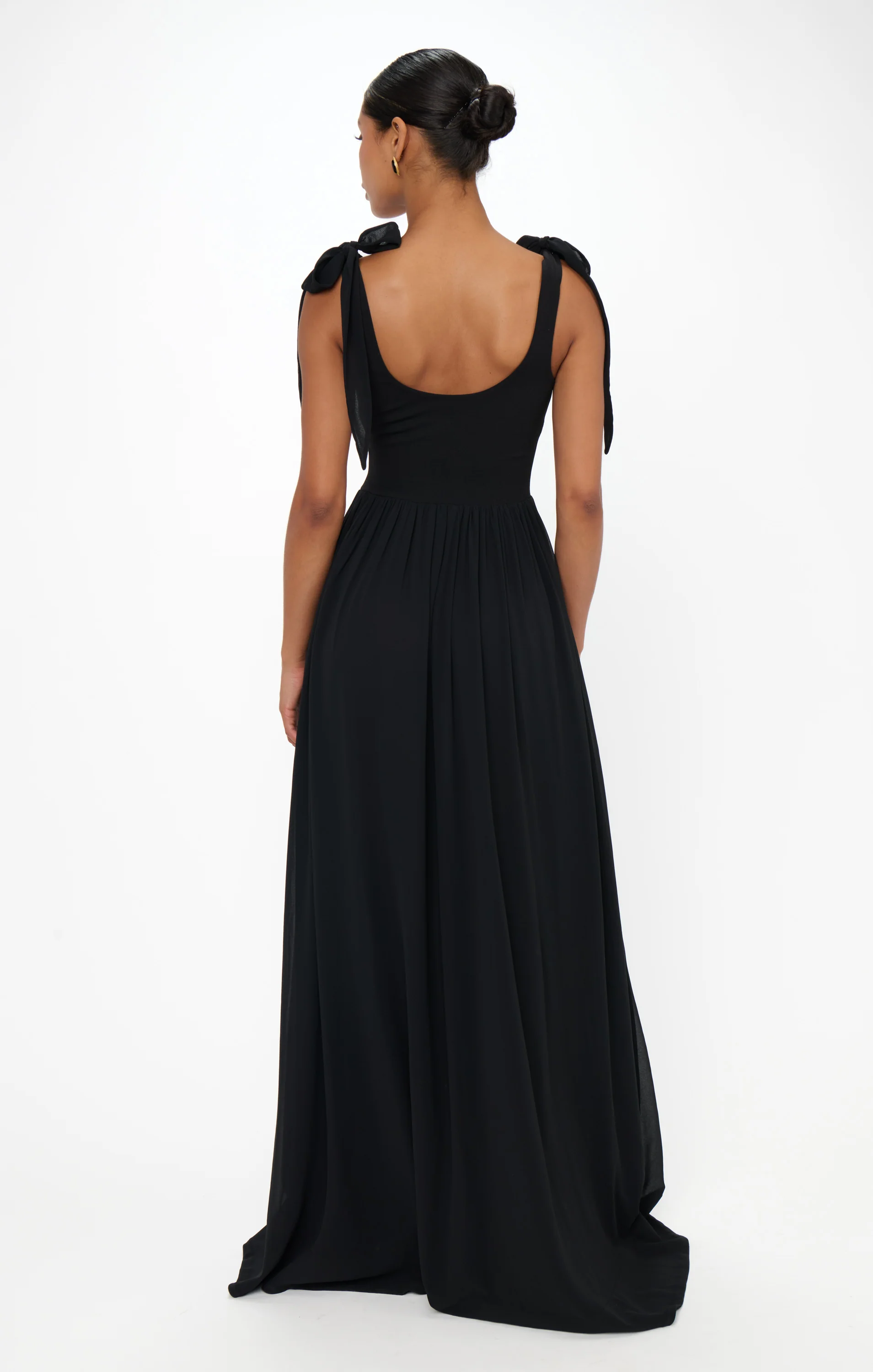 Harper Maxi Dress ~ Black Chiffon - Image 4