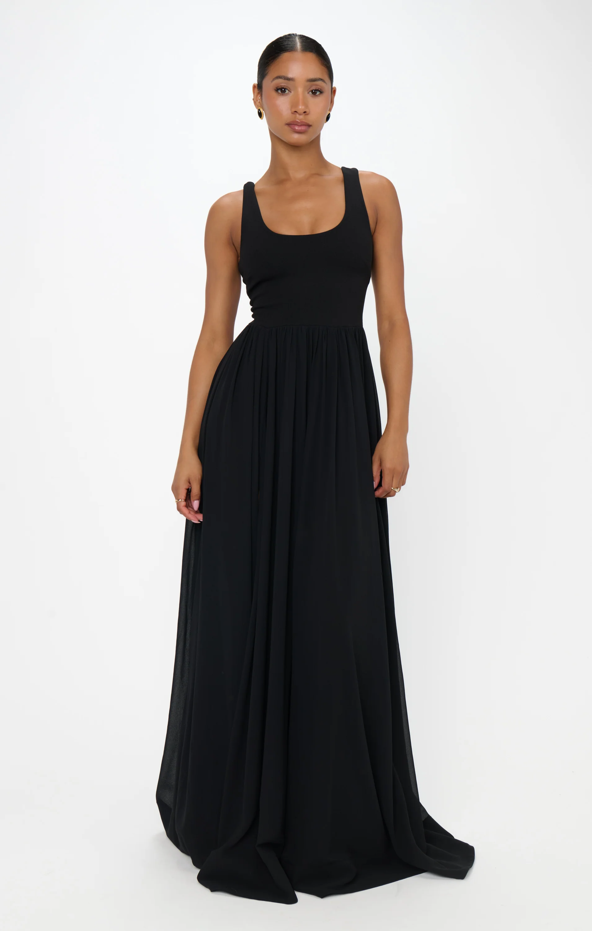 Harper Maxi Dress ~ Black Chiffon - Image 6