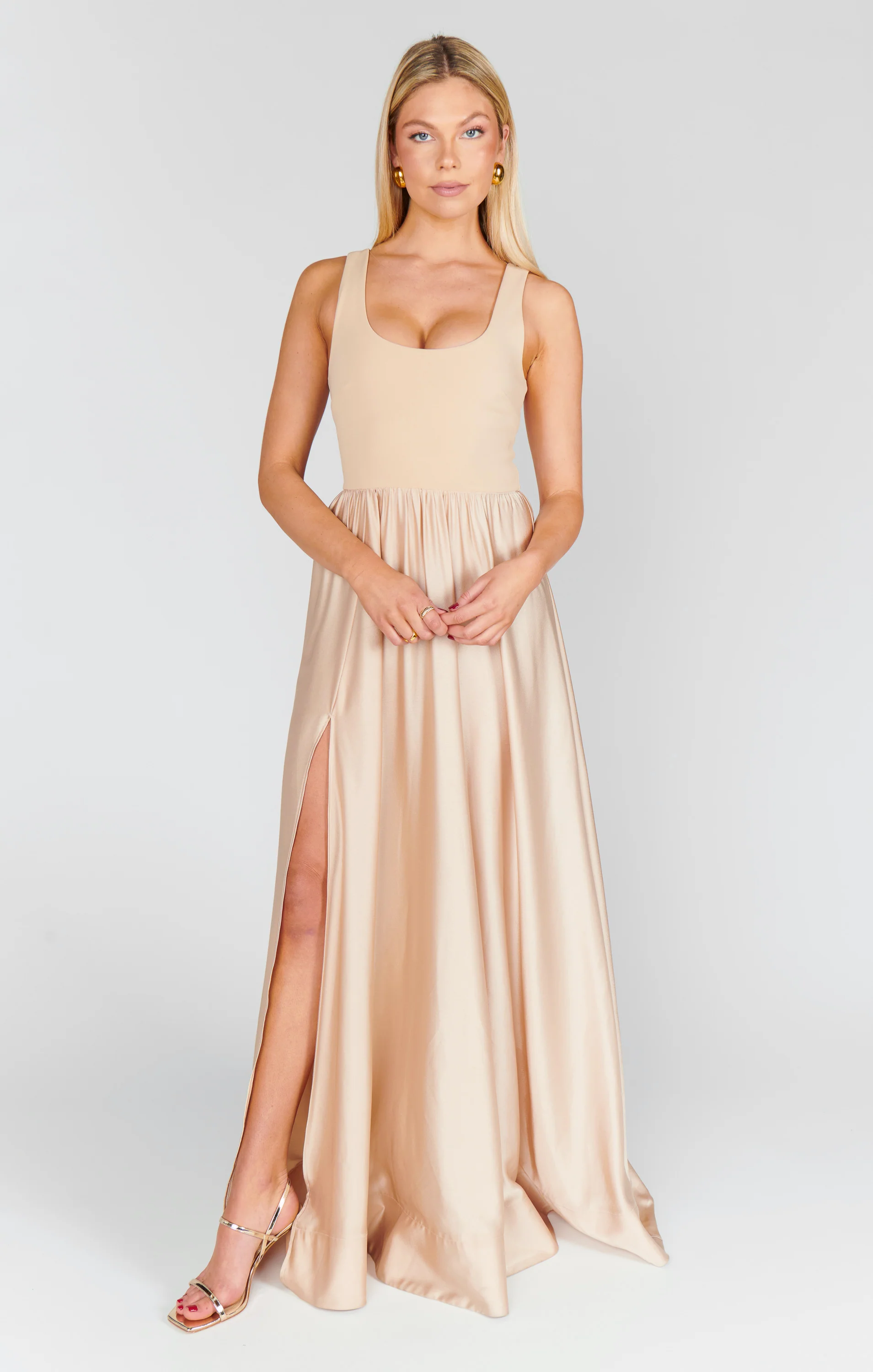 Harper Maxi Dress ~ Champagne Luxe Satin - Image 6
