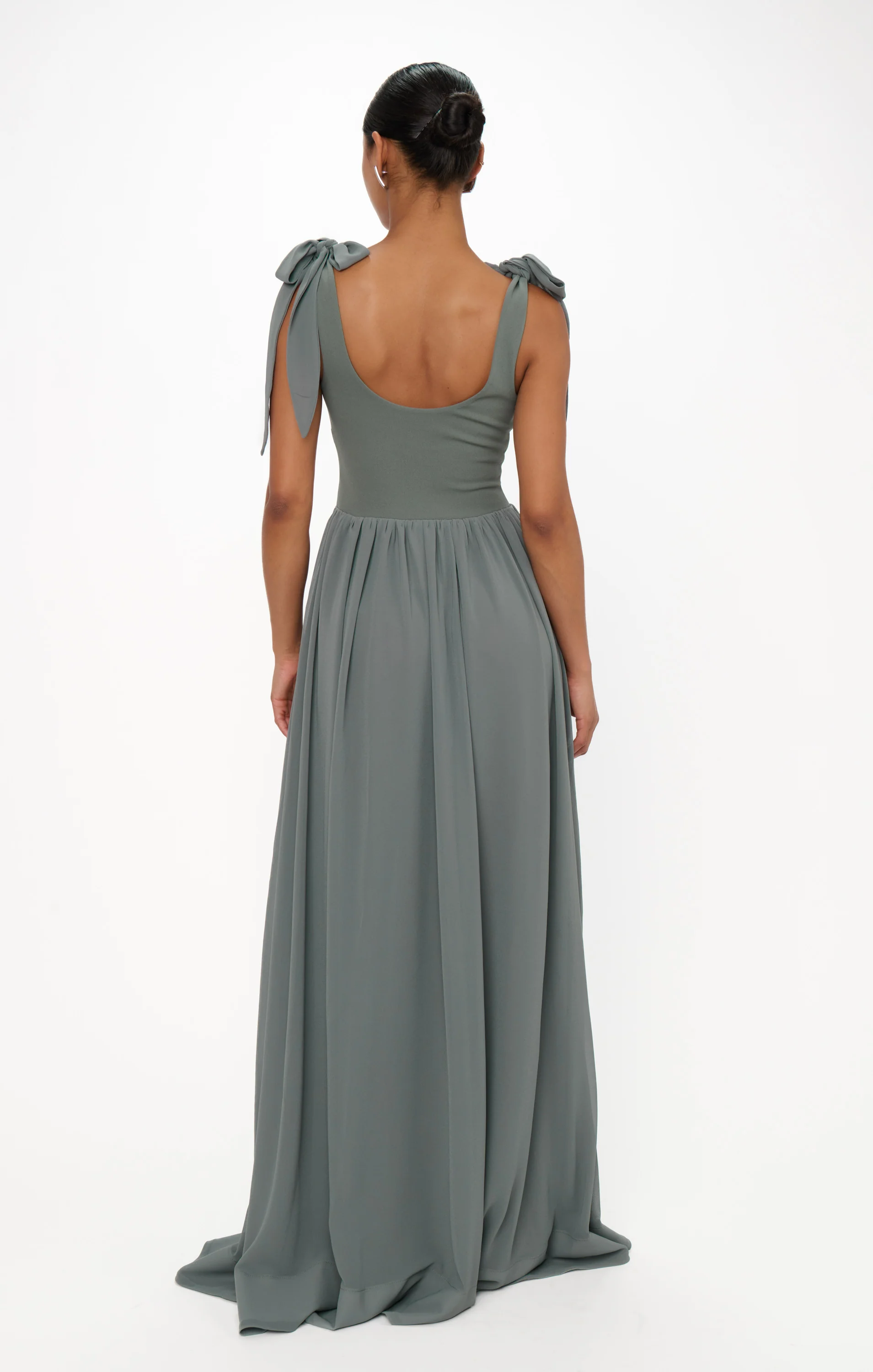Harper Maxi Dress ~ Deep Sage Chiffon - Image 5