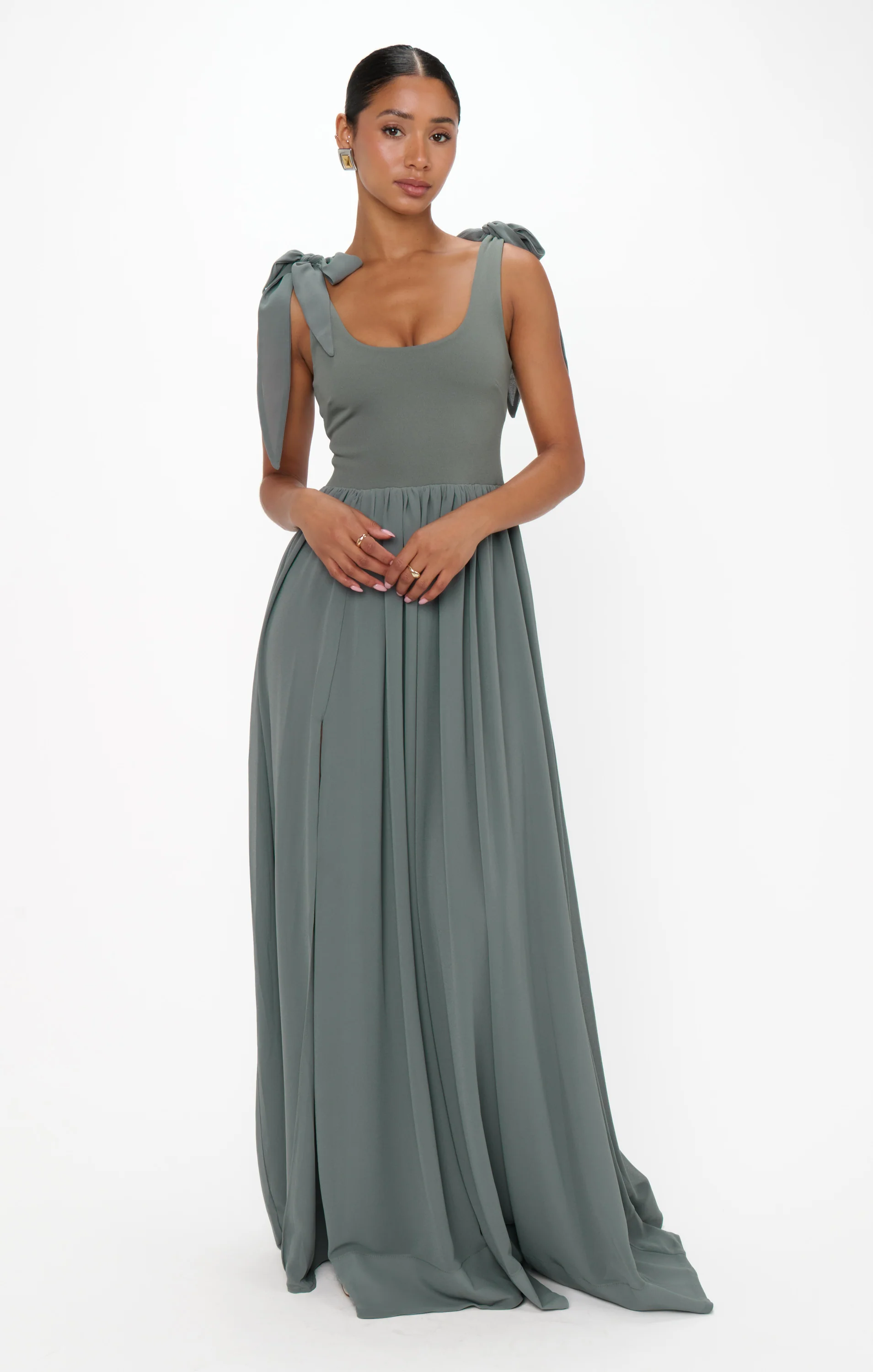 Harper Maxi Dress ~ Deep Sage Chiffon - Image 7