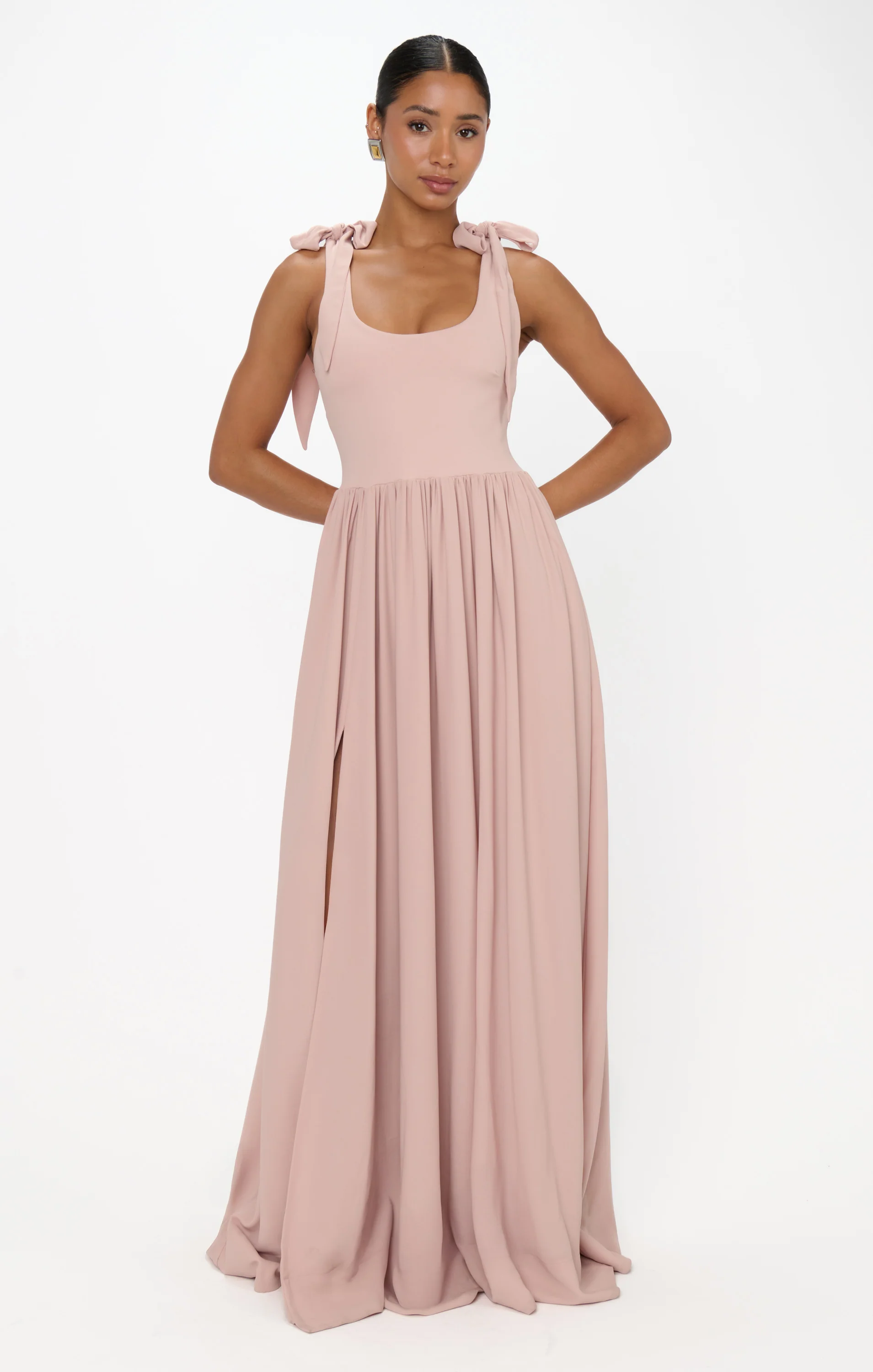 Harper Maxi Dress ~ Dusty Blush Crisp