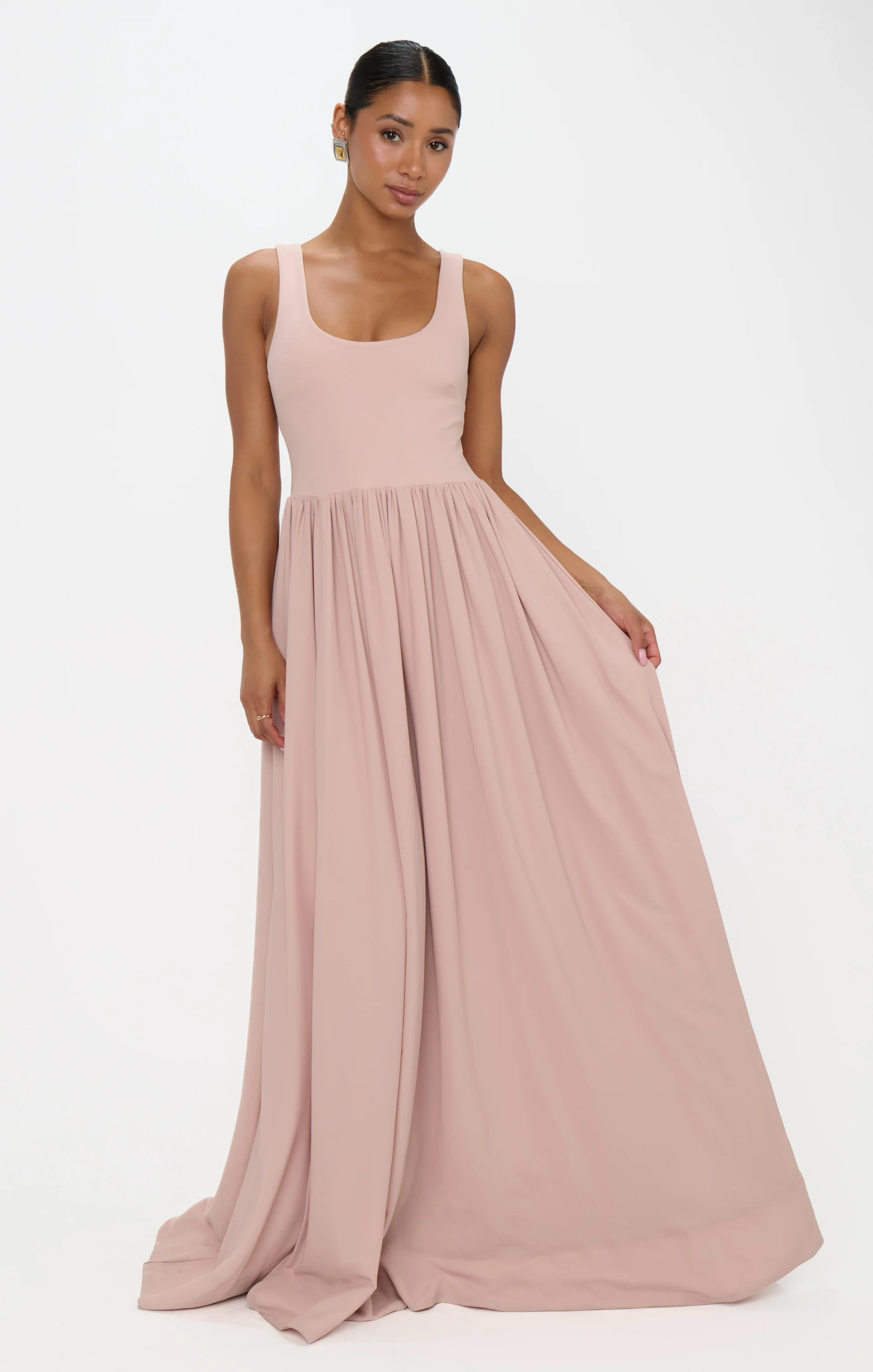 Harper Maxi Dress ~ Dusty Blush Crisp - Image 4