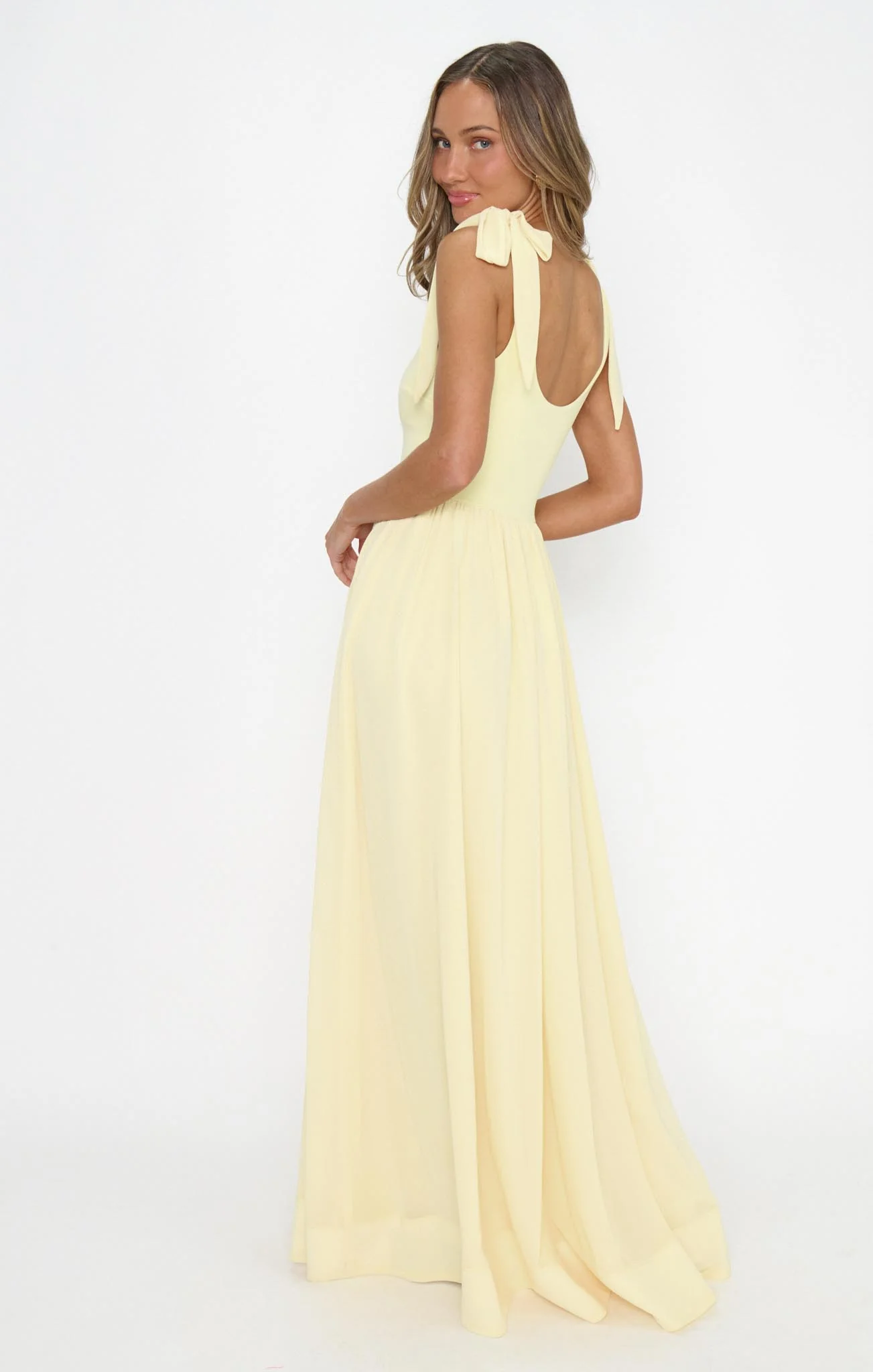 Harper Maxi Dress ~ Pale Yellow Chiffon - Image 7