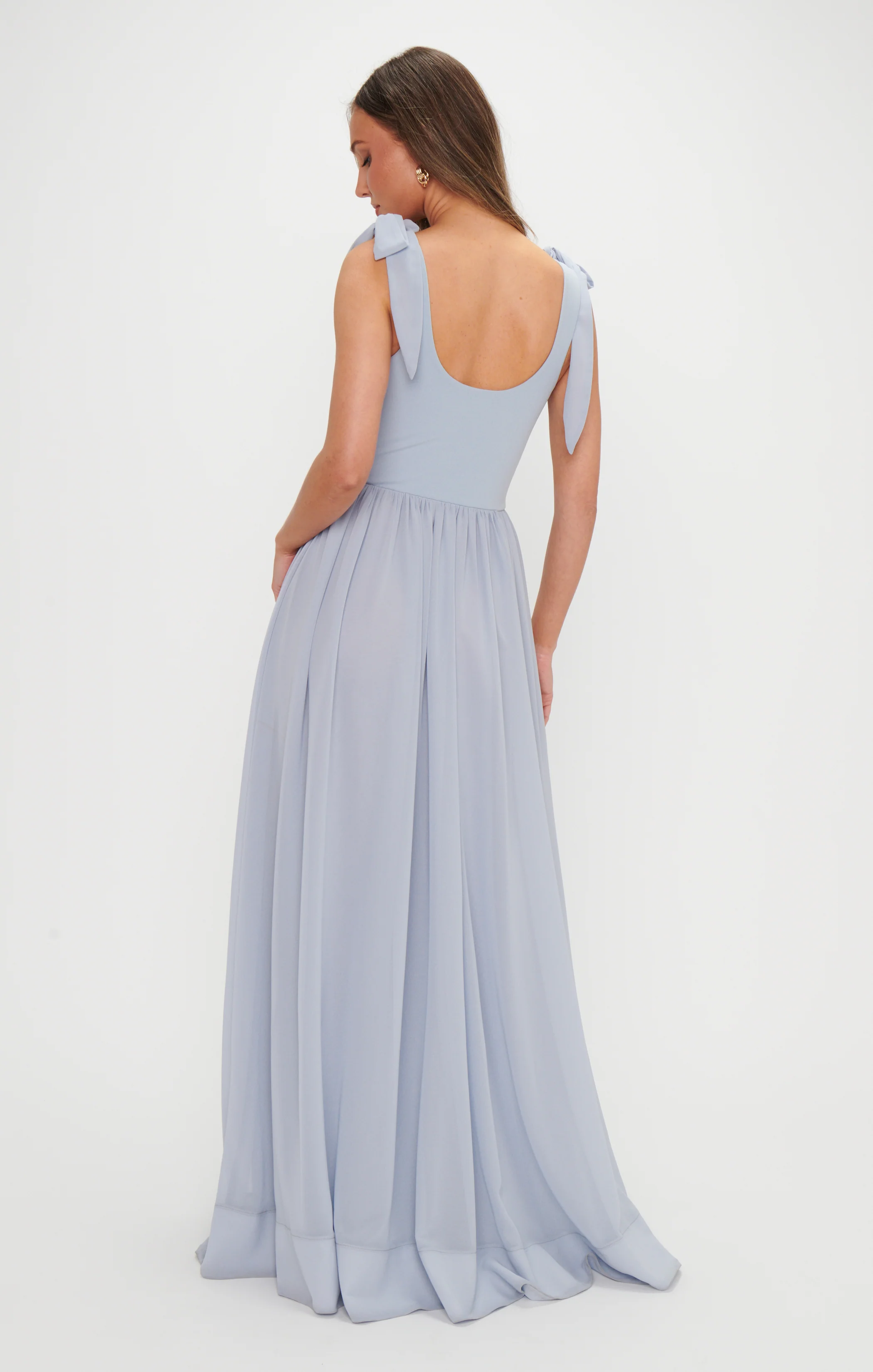 Harper Maxi Dress ~ Steel Blue Chiffon - Image 6