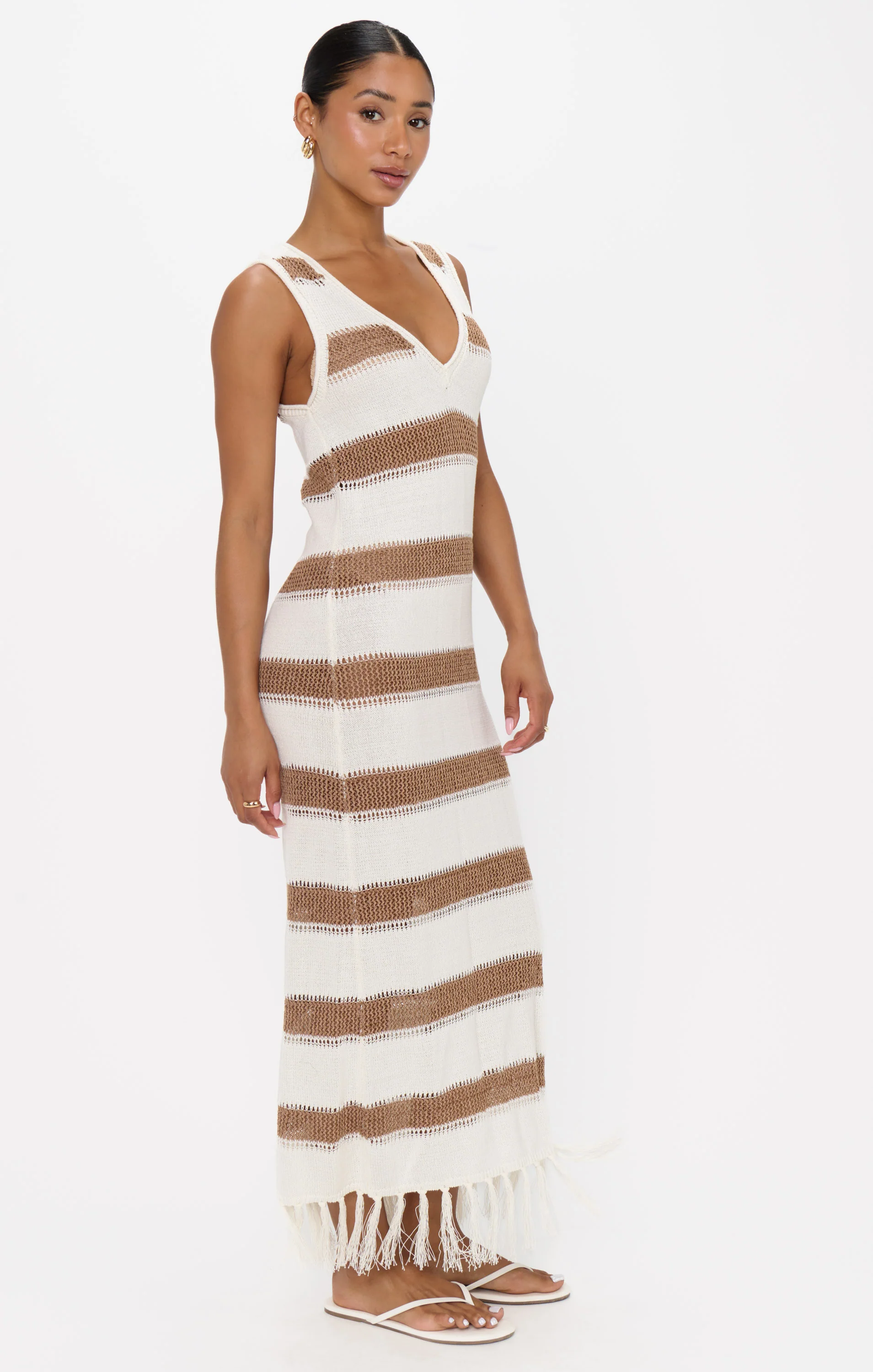 Havana Coverup ~ Sand Dollar Stripe Crochet - Image 5